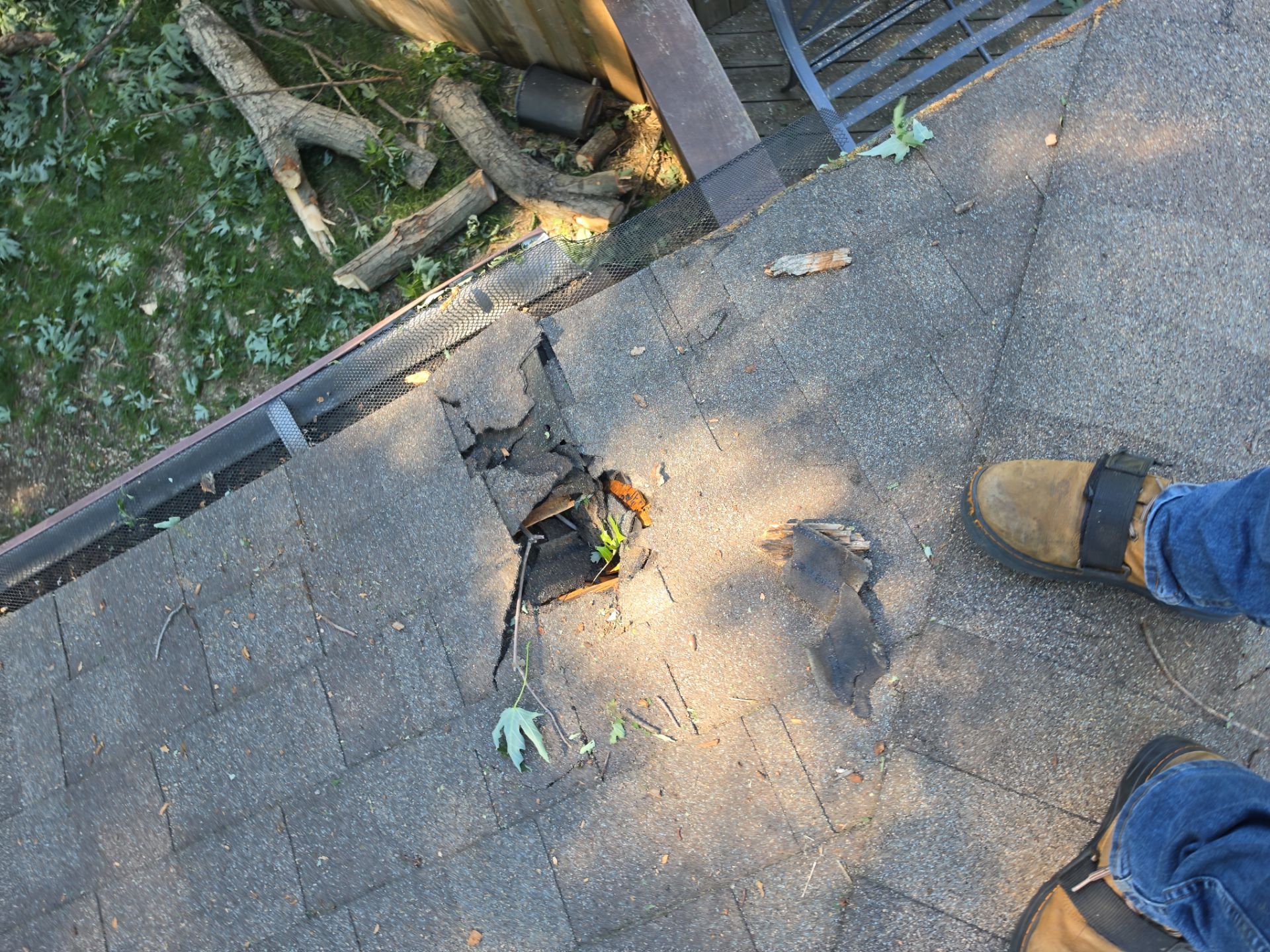Emergency Storm Damage Tarping in Springfield by Acosta Angeli Roofing 