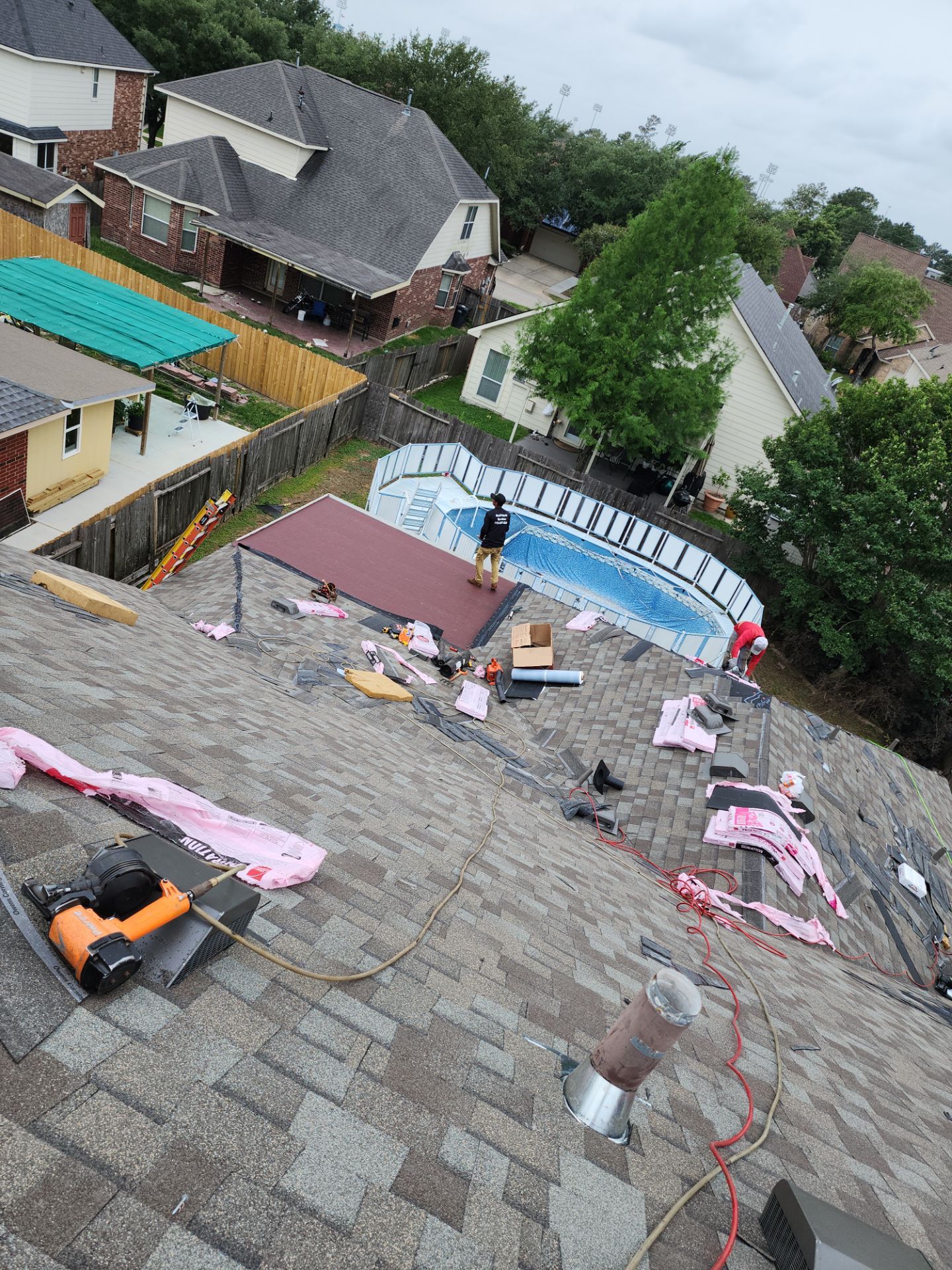 Residential Roofing Installation using Owen's Corning Duration (Lifetime) Shingles by Roof Repair Company