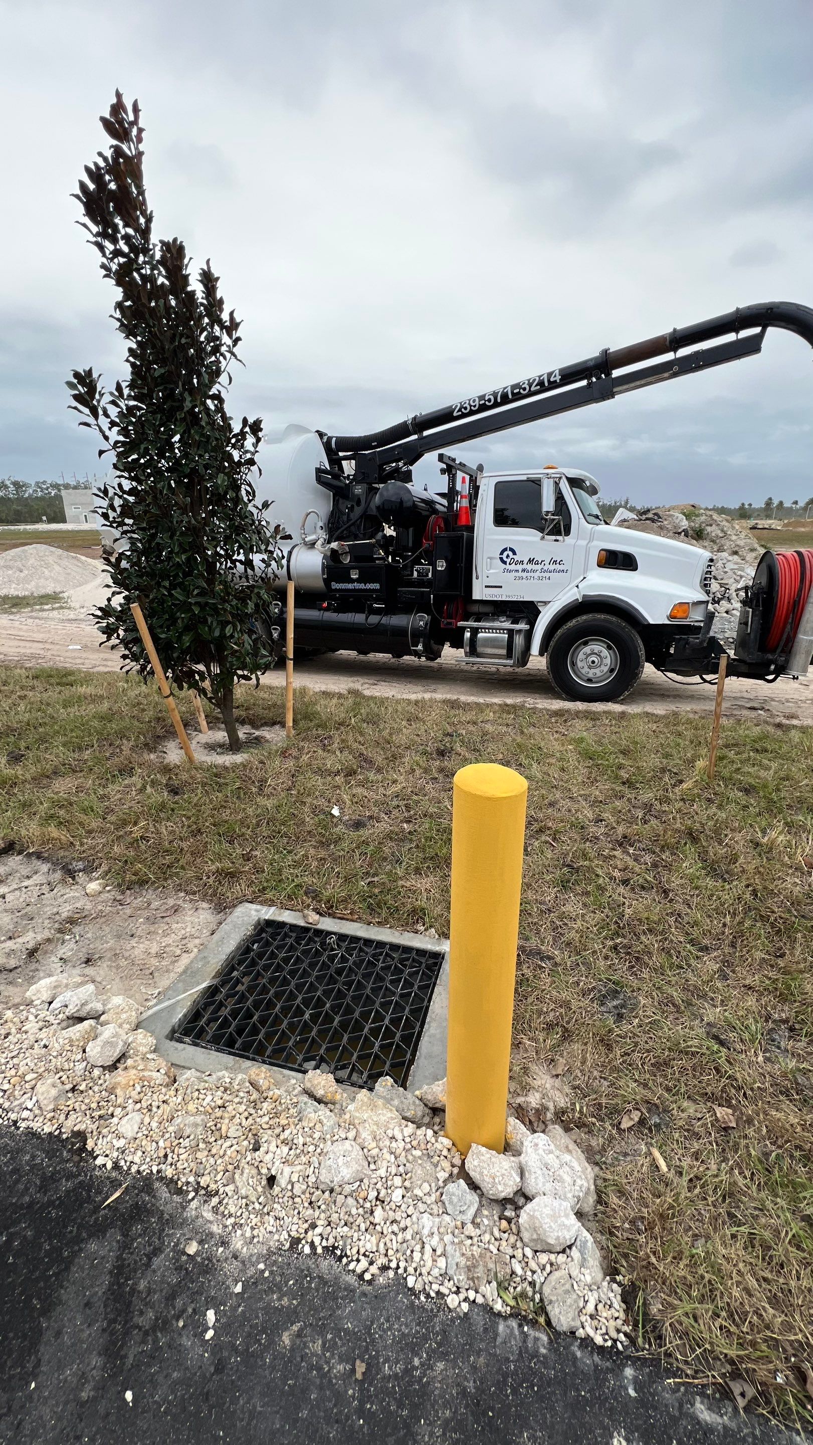 New Construction Storm Drain System Cleaning by APS Power & Water