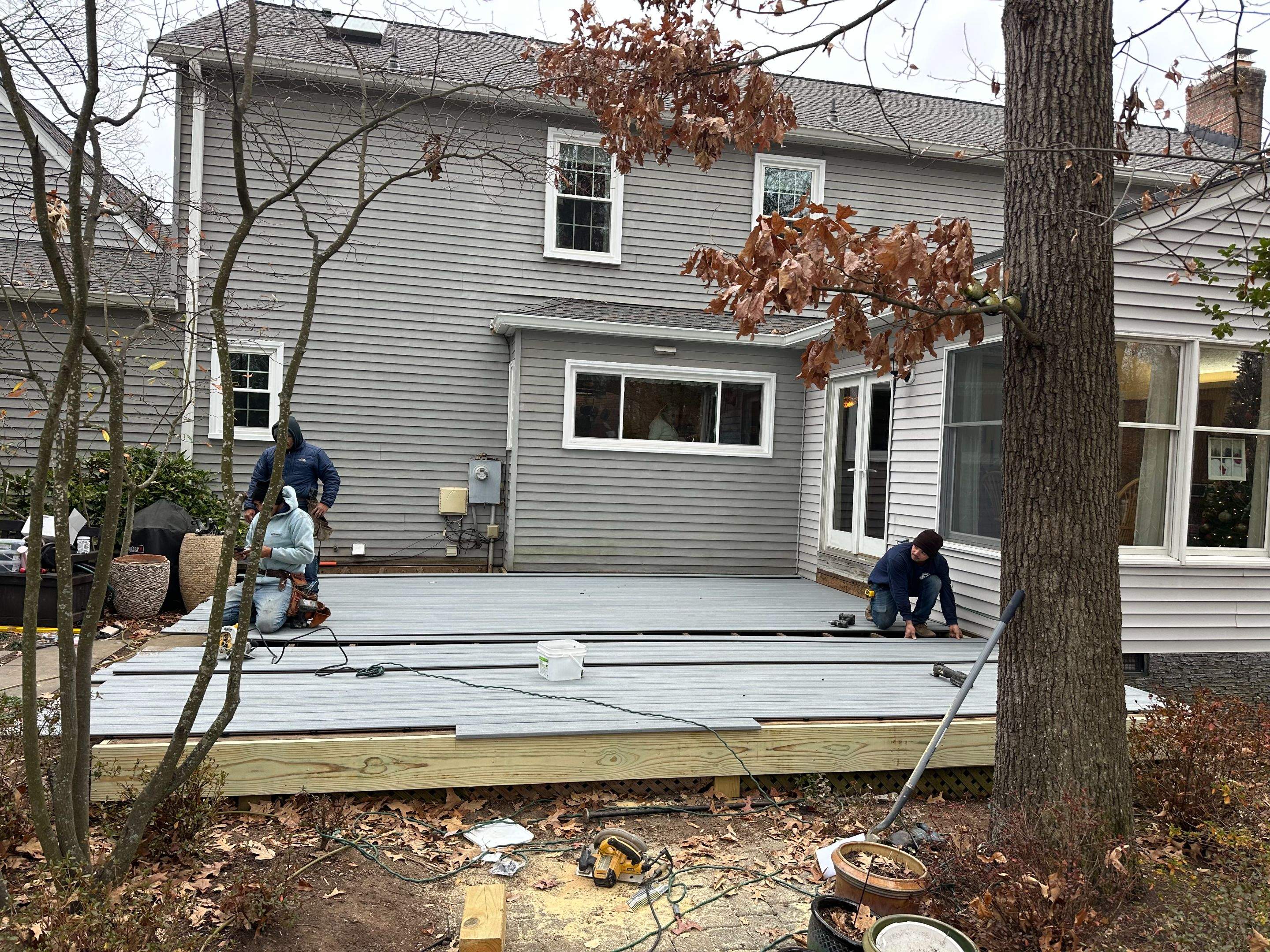 Trex Deck Resurfacing & New Railing in Sterling, VA by Sunburst Construction Inc