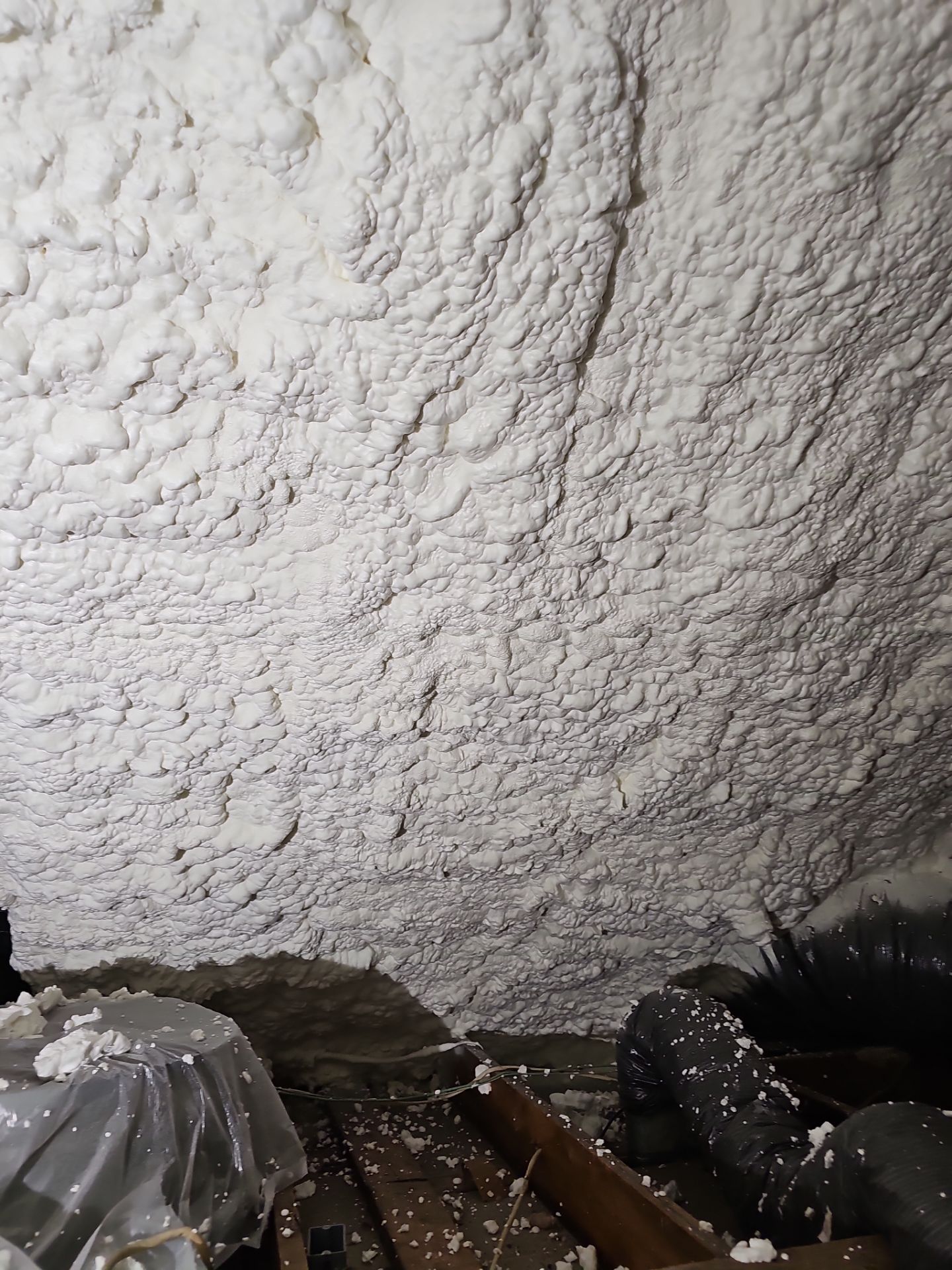 Attic Insulation using open cell spray foam by NYS Foam & Energy
