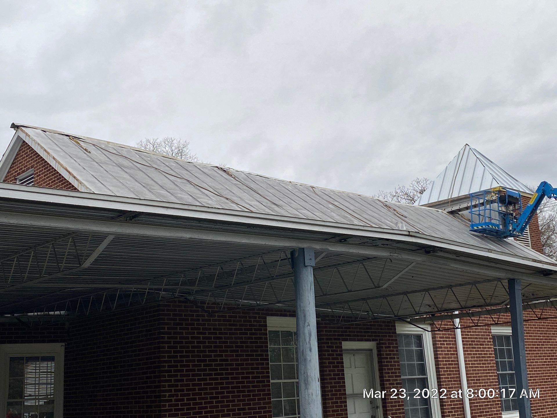 Primitive Baptist Church using Standing Seam Metal by Just In Time Roofing and Restoration