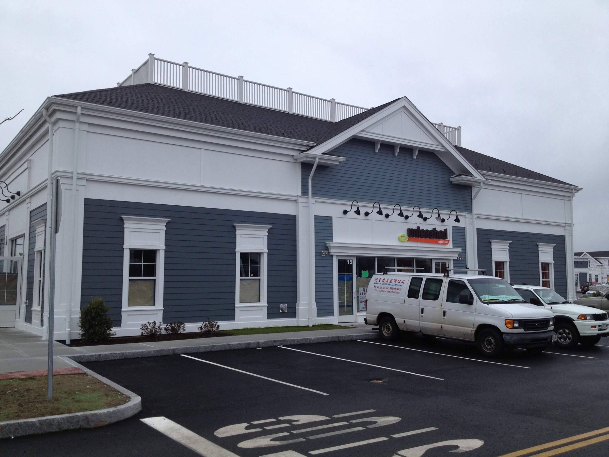 Commercial Gutter System at Wayland Town Center by Gutter Pro Enterprises