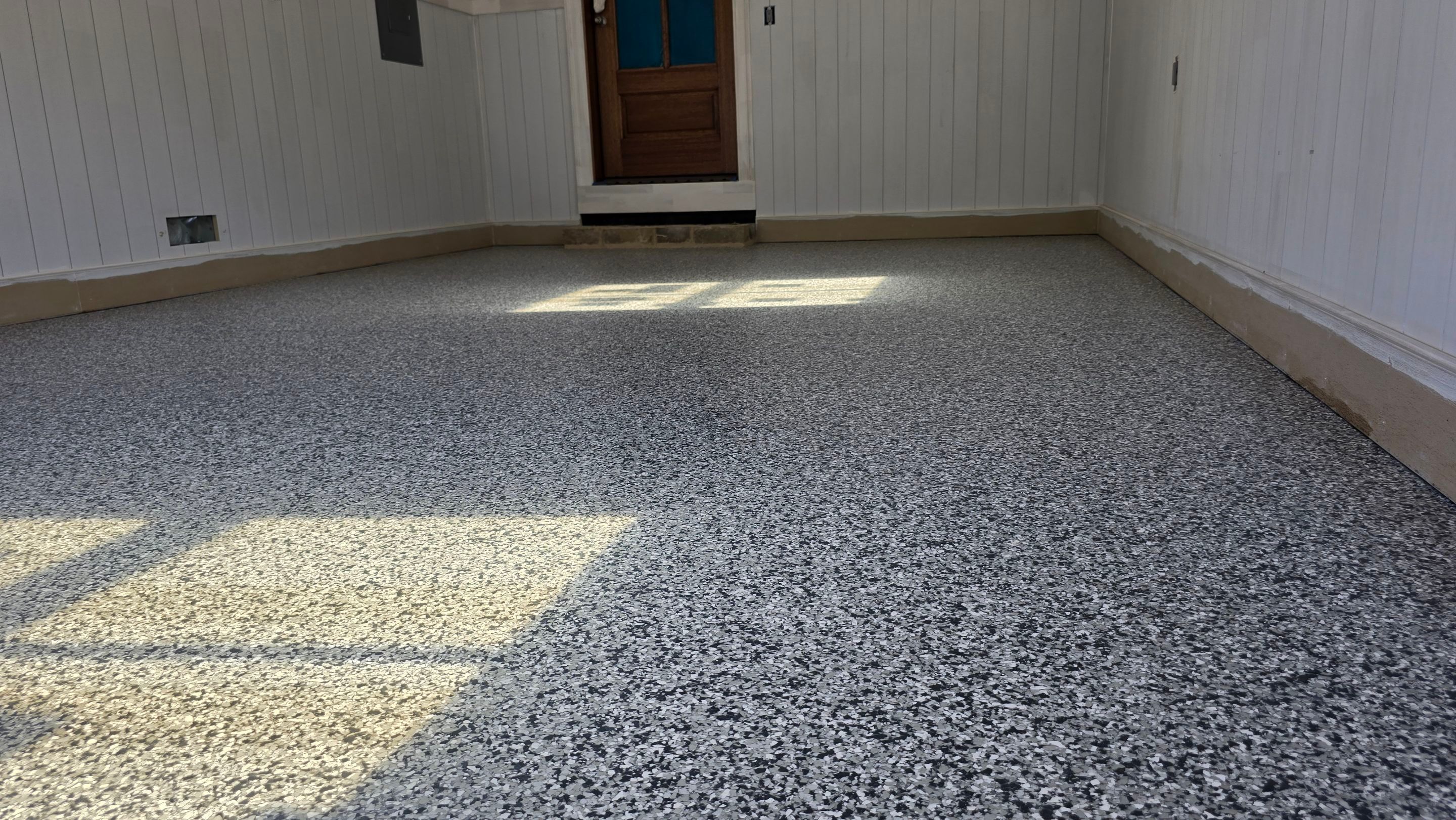 Garage using Gravel by Elite Floor Solutions