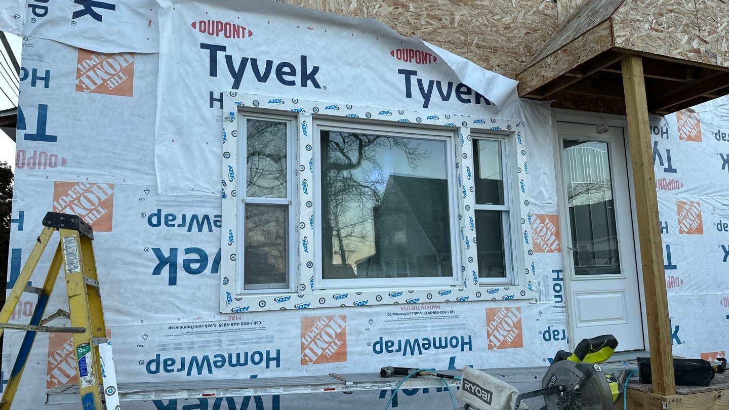 Siding Installation using Hardie Plank Aged Pewter by A Plus Exterior