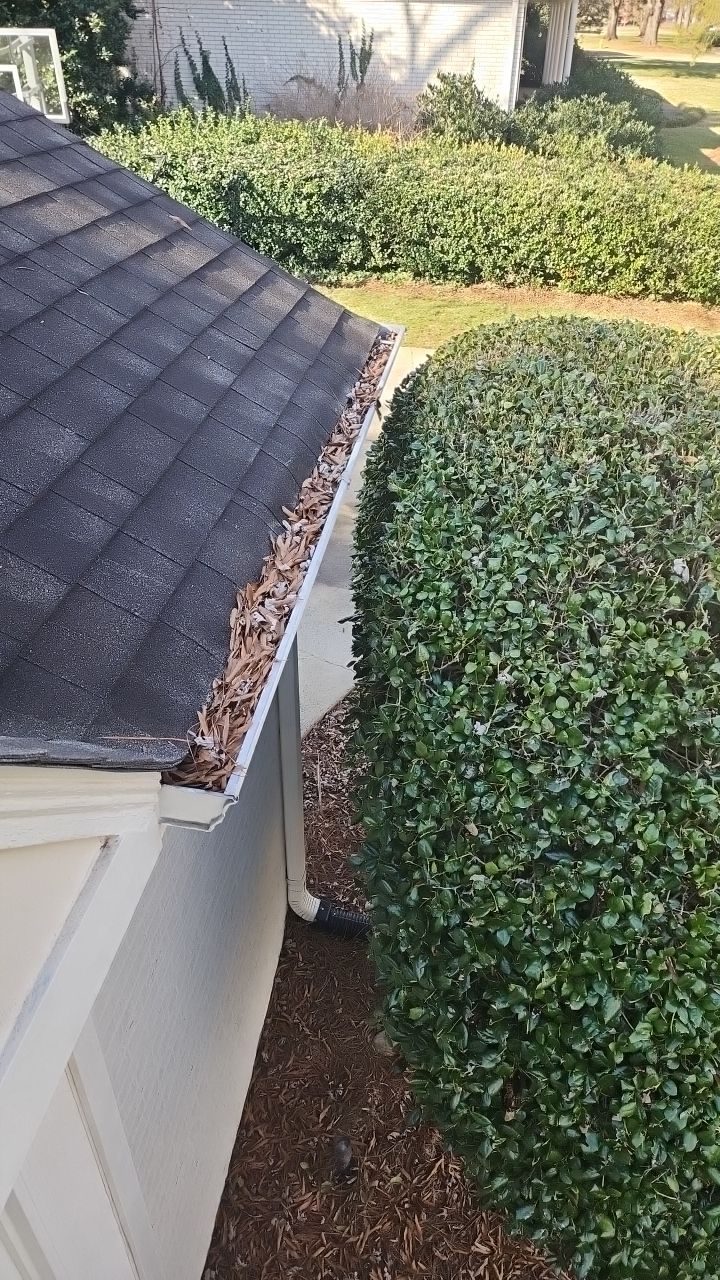 Gutter Cleaning using water by Power Wash Masters LLC