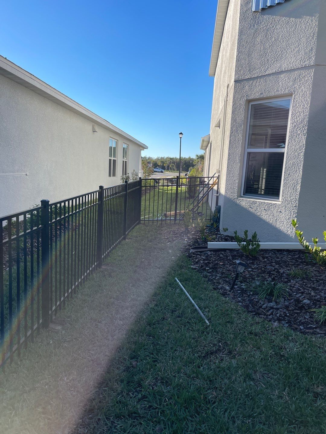Aluminum Fence Installation using Black 3 Rail Aluminum Fence by Asap fence and gates, LLC