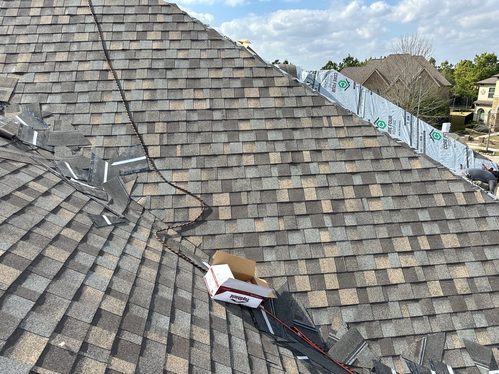 Roof Replacement in Cypress after Customer sustained Hail Damage! by Core Four Roofing