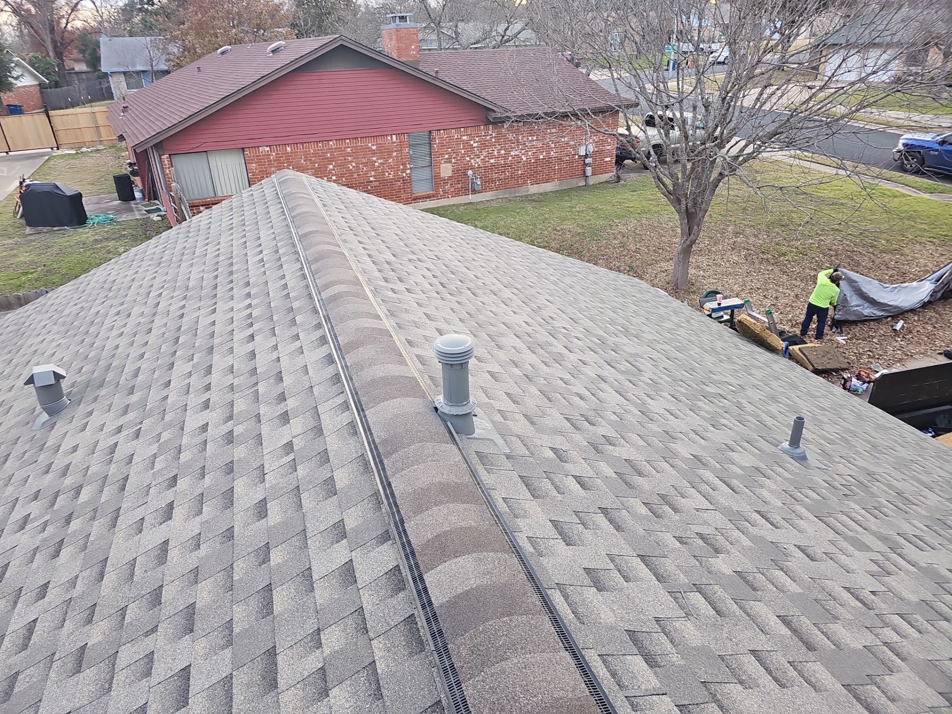 Residential Roofing Installation using GAF Timberline HDZ - Austin TX by Lighthouse Contractors