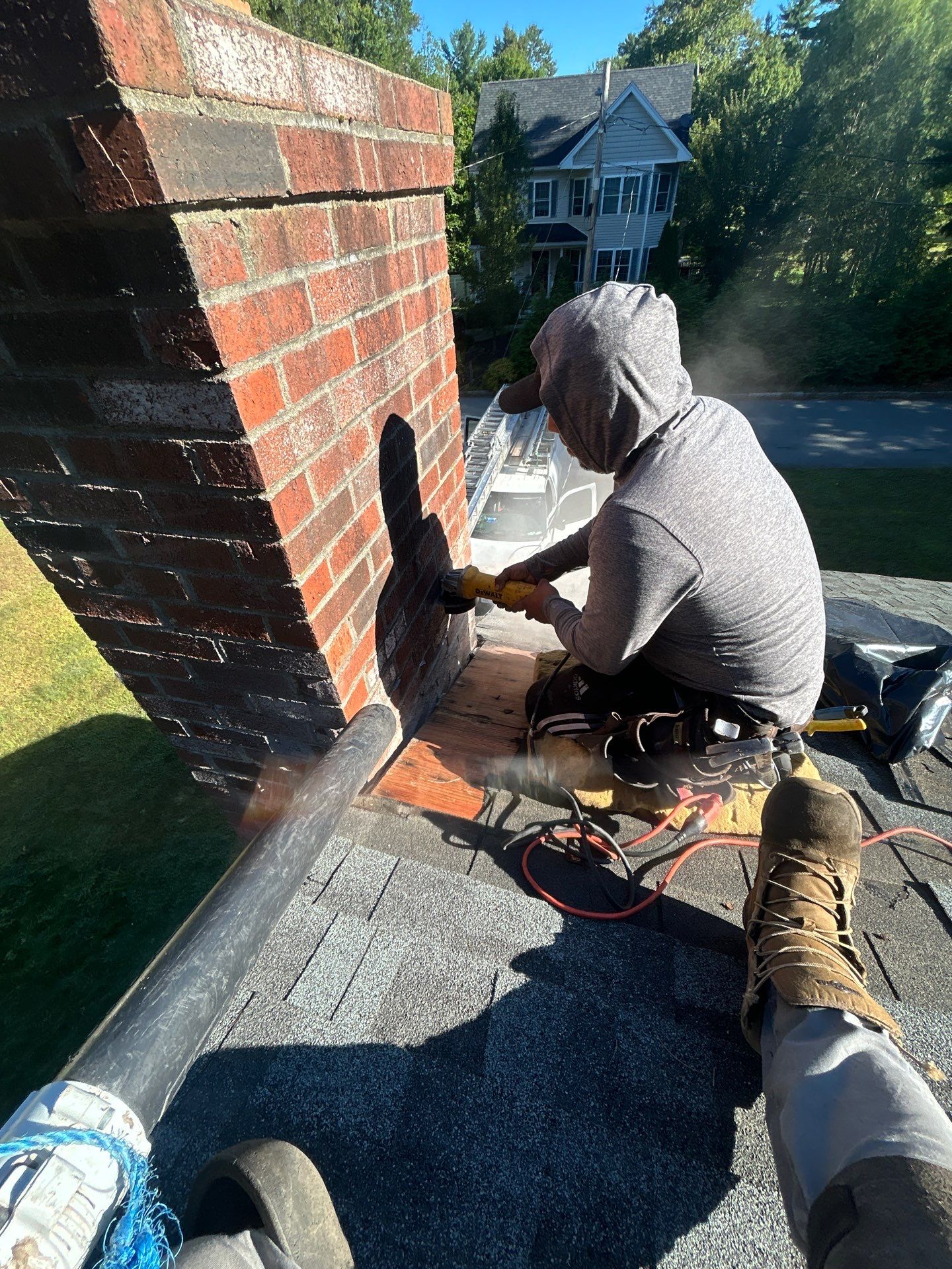 Tewksbury Attic Ventilation Upgrade with Chimney & Pipe Boot Reflashing by Mighty Dog Roofing of Greater Middlesex County