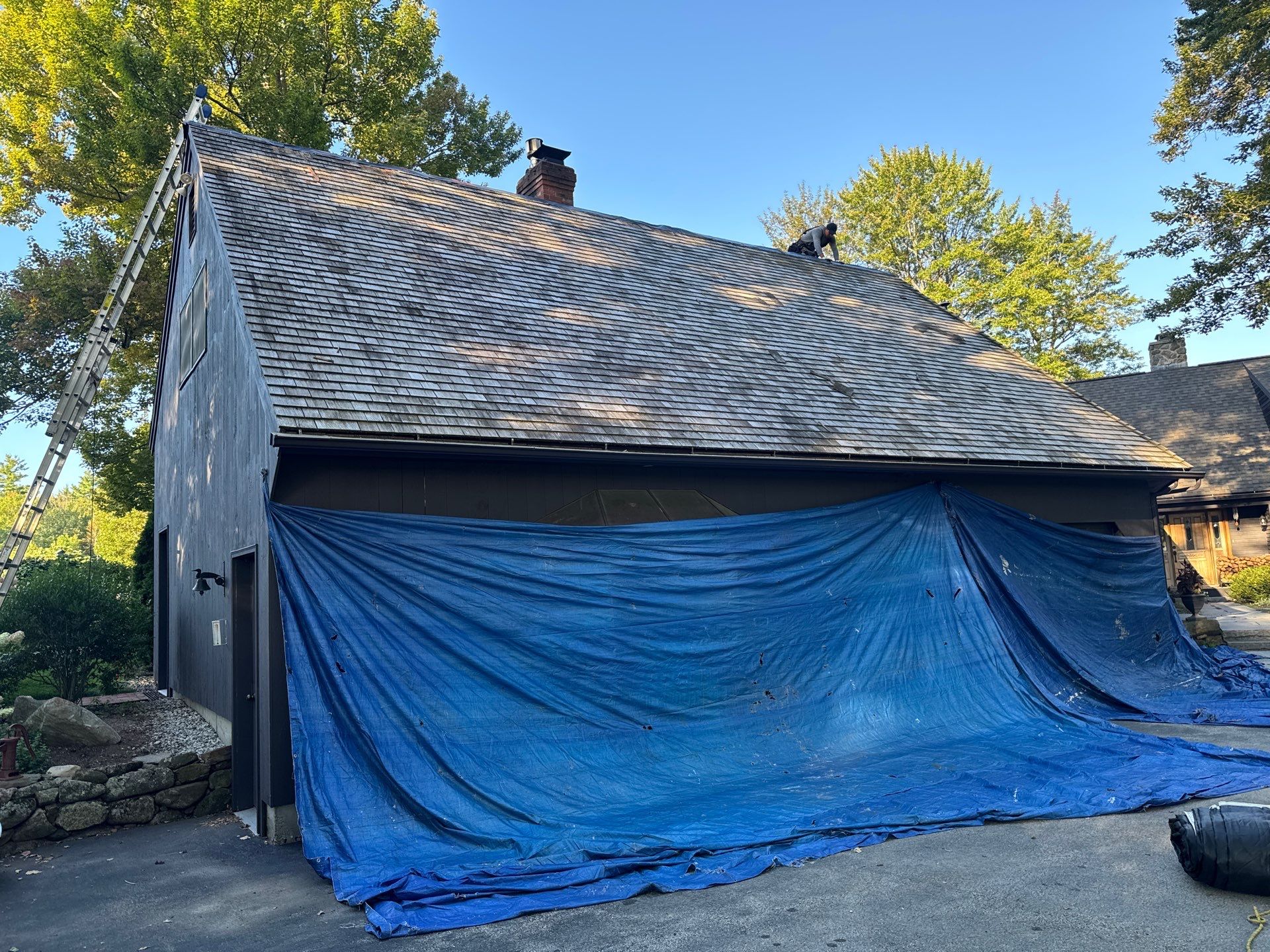 Garage & Barn Roof Replacement in Greenfield, NH | Owens Corning Shingles by Adam Vaillancourt Roofing LLC