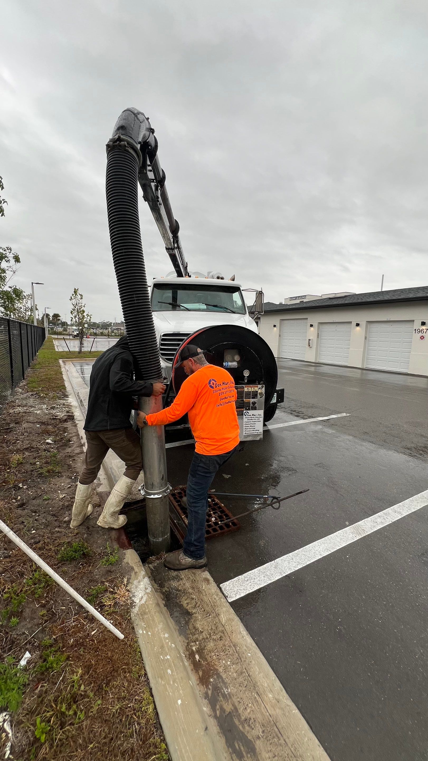 New Construction Apartment Complex Catch Basin Cleaning by APS Power & Water