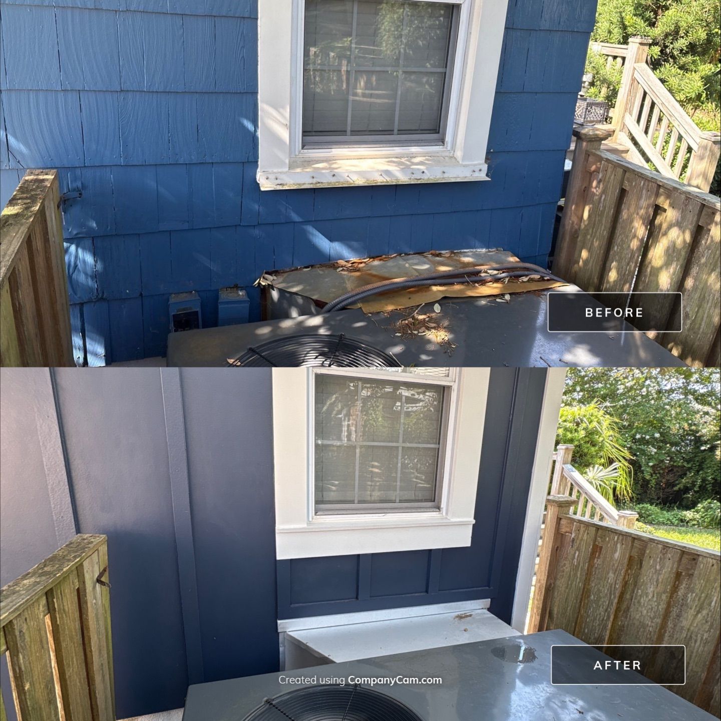 Dark Blue Board and Batten Siding Replacement in Kure Beach by Ideal Siding Wilmington, NC