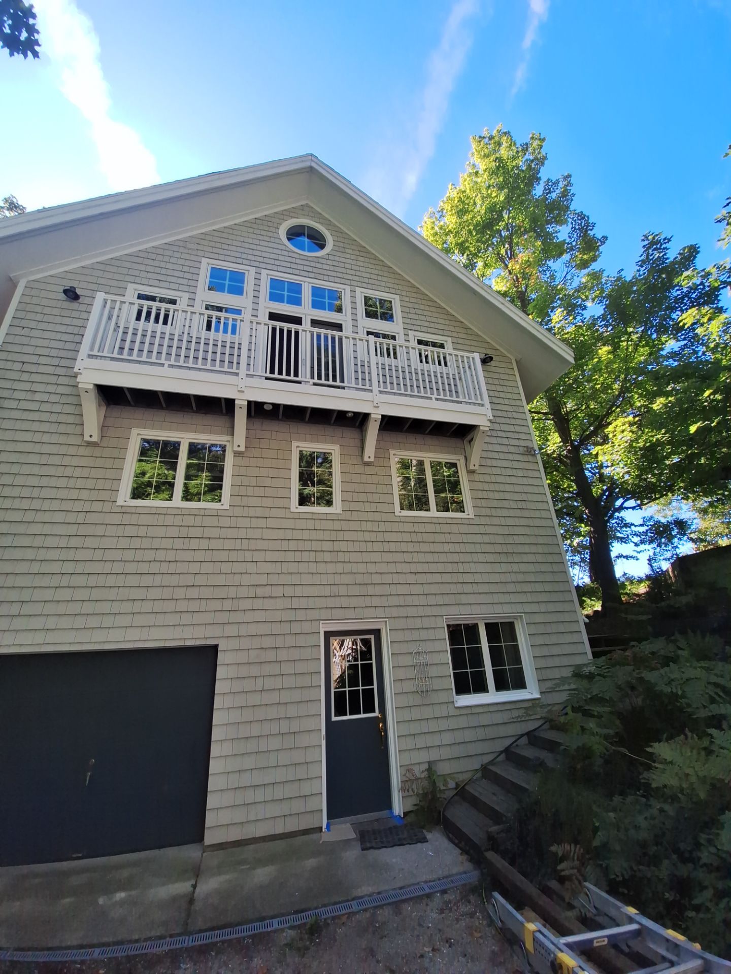 Lakefront Deck Pressure Washing, Exterior Wood Staining, and Painting in West Olive MI by Gordon Painting
