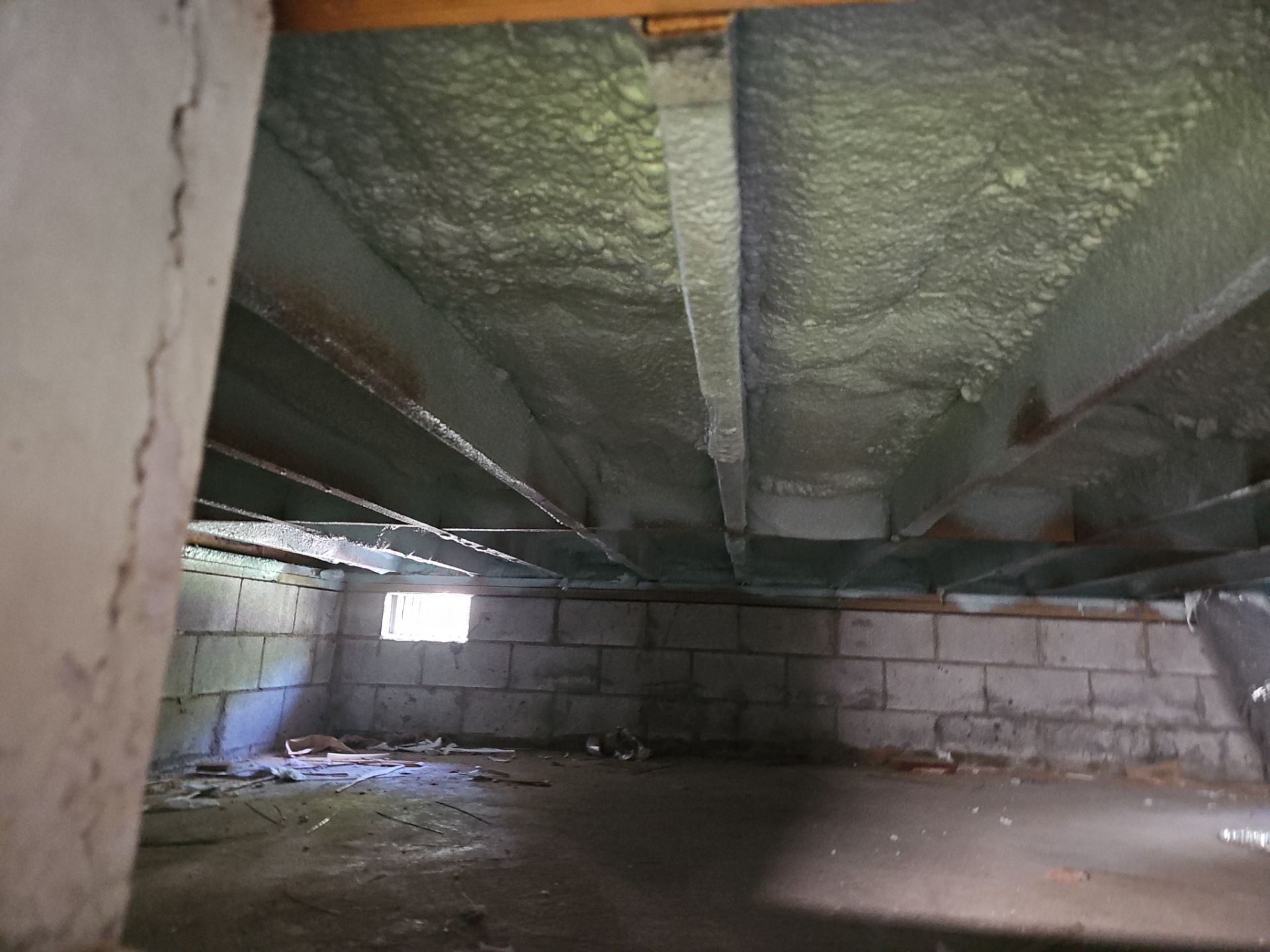 Attic Insulation using open cell spray foam by NYS Foam & Energy