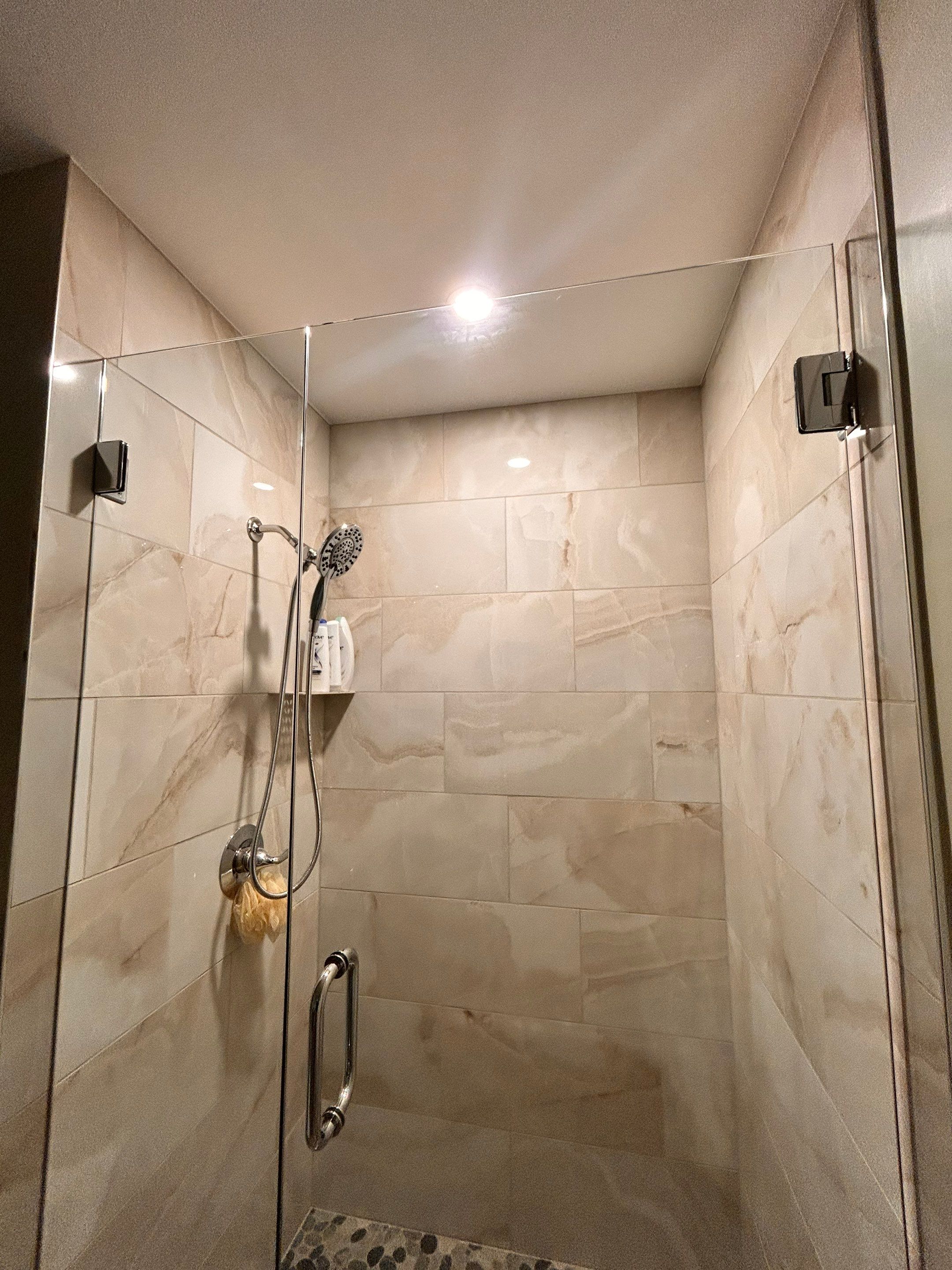 Shower using Tempered Shower Glass by Cheshire Glass Company