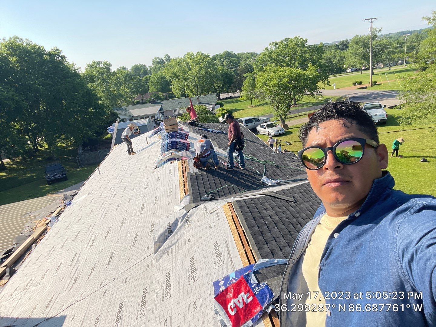 Residential Roofing Installation using GAF Timberline HDZ Charcoal by Undersun Roofing 