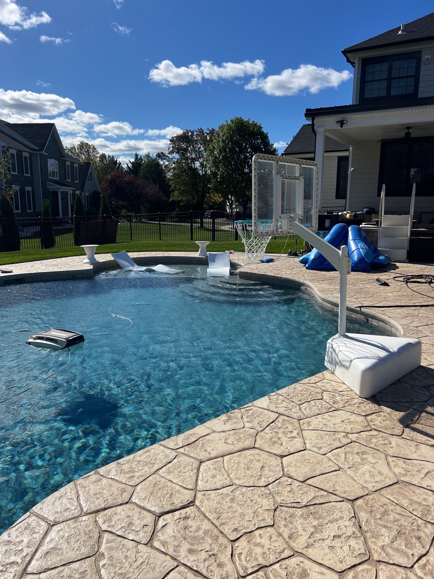 Stamped Concrete Pool Deck  by Architectural Concrete Design