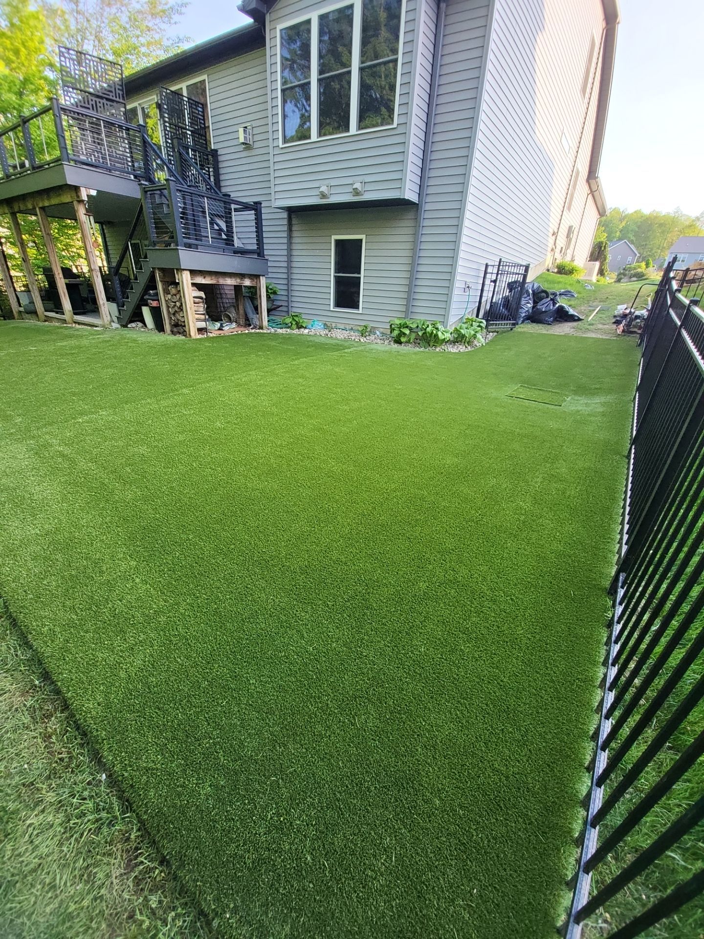 Partial Backyard Lawn Chardon, Ohio by Southwest Greens Midwest