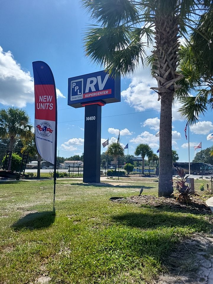 Pylon Sign for PPL Motorhomes by SignCrafters
