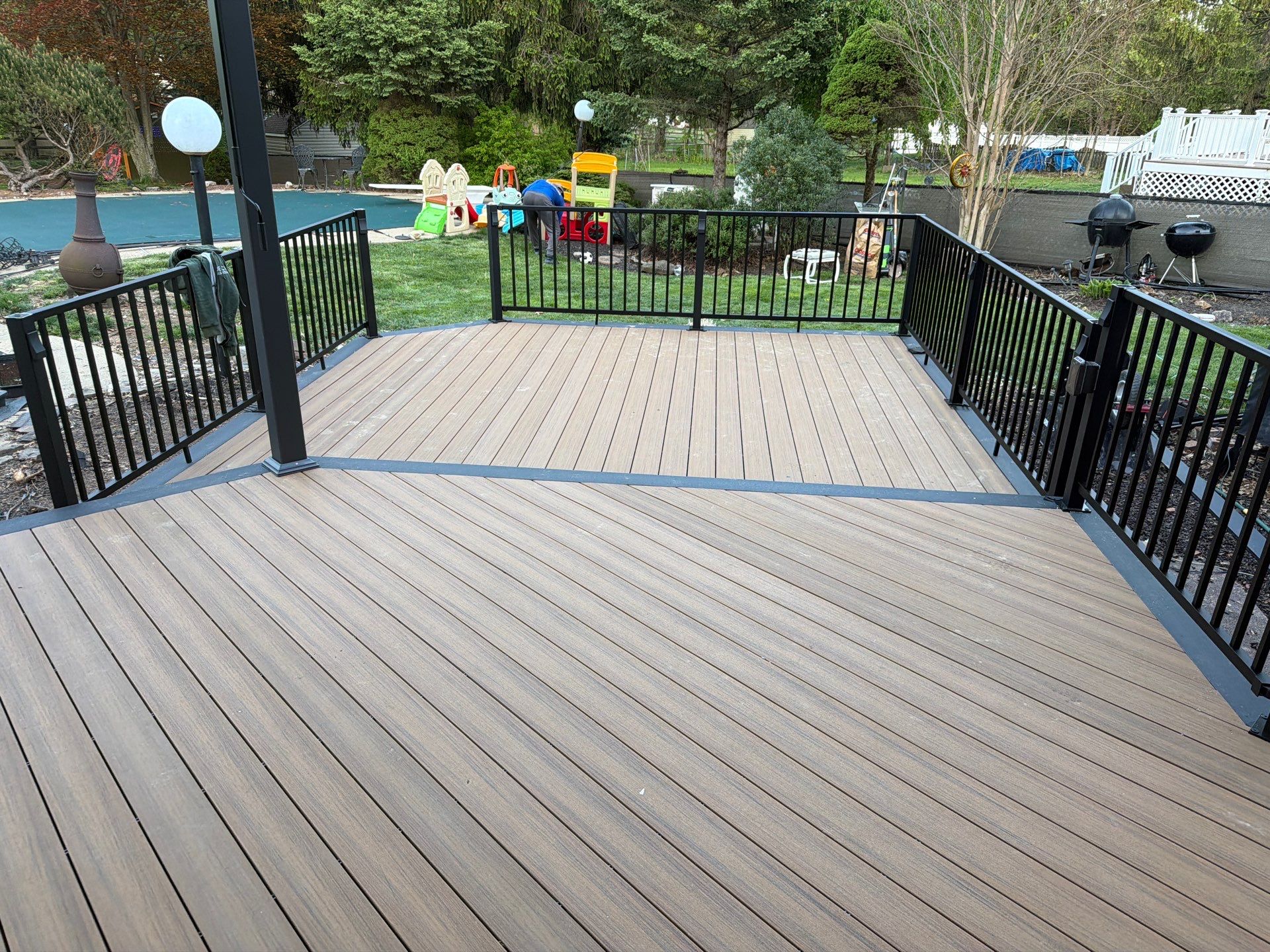 Deck Resurface In Richboro PA With Pergola by deck guardian