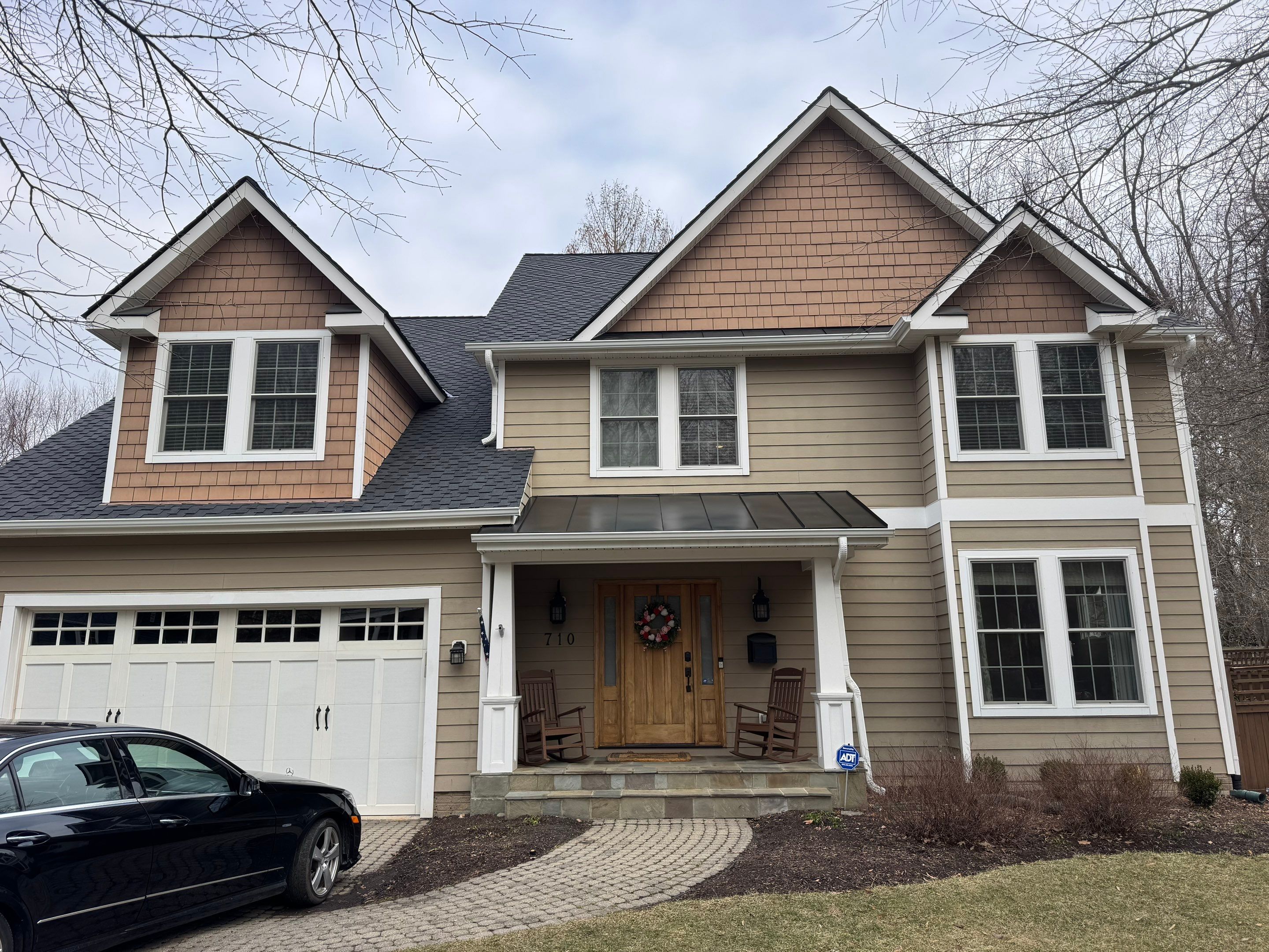 Storm Damage Restoration using CertainTeed Presidential Algae-Resistant Charcoal by USA Storm Roofing and Construction Group