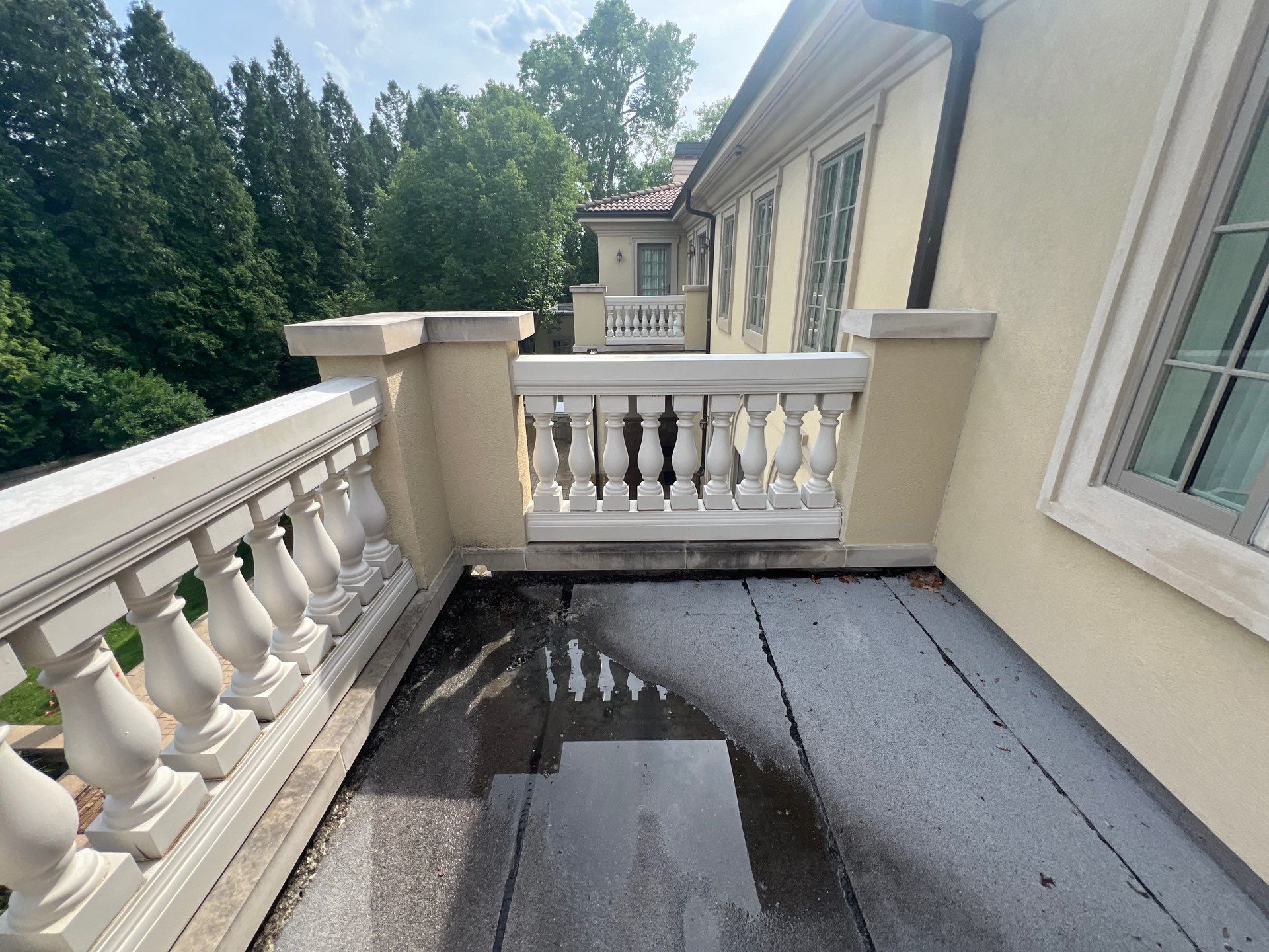 concrete cleaning using Algaecide, soft wash soap by Northern Power Washing LLC.