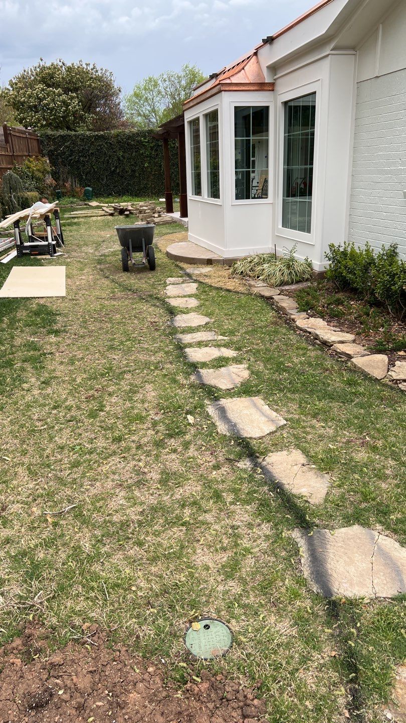 Flagstone walkway using Flagstone  by Clays Services Inc