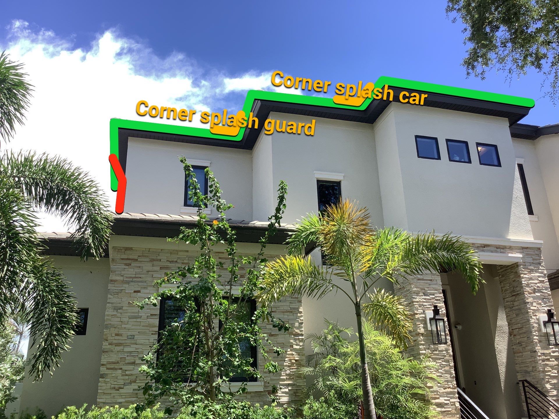 Bronze Gutters and Almond Downspouts in Longboat Key FL by Gutter Professors