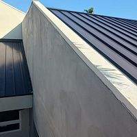 .032 Aluminum 1.5" Mechanical Seam Dark Bronze by Total Roofing System The Metal Roof Experts