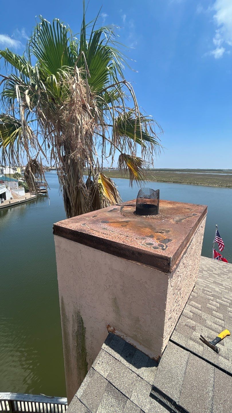 Chimney Cap & Chase Replacement using Galvanized Chimney Cap & Chase by Lighthouse Roofing