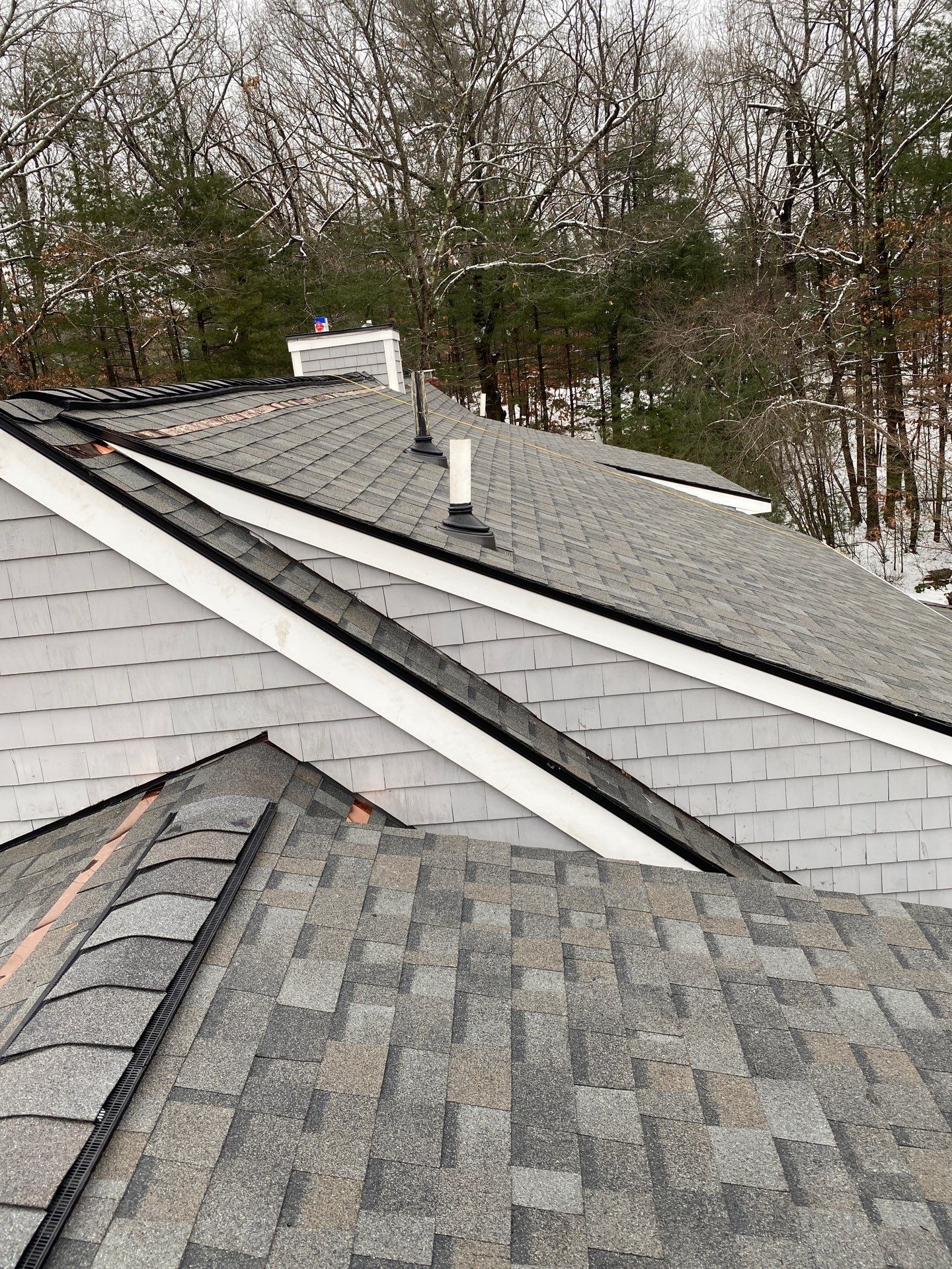 Carlisle Roofing Installation using Owens Corning Shingles and Copper by Mighty Dog Roofing of Greater Middlesex County