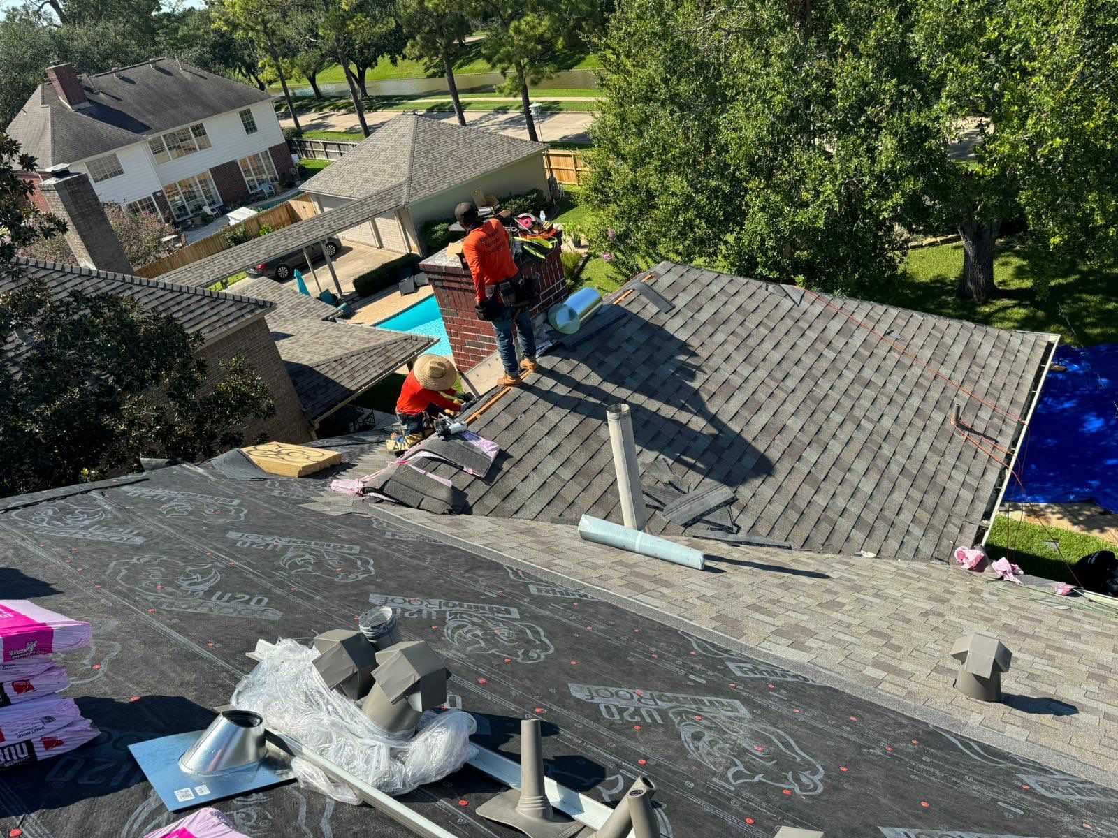 Residential Roofing Installation using Owen's Corning Duration (Lifetime) Shingles by Roof Repair Company