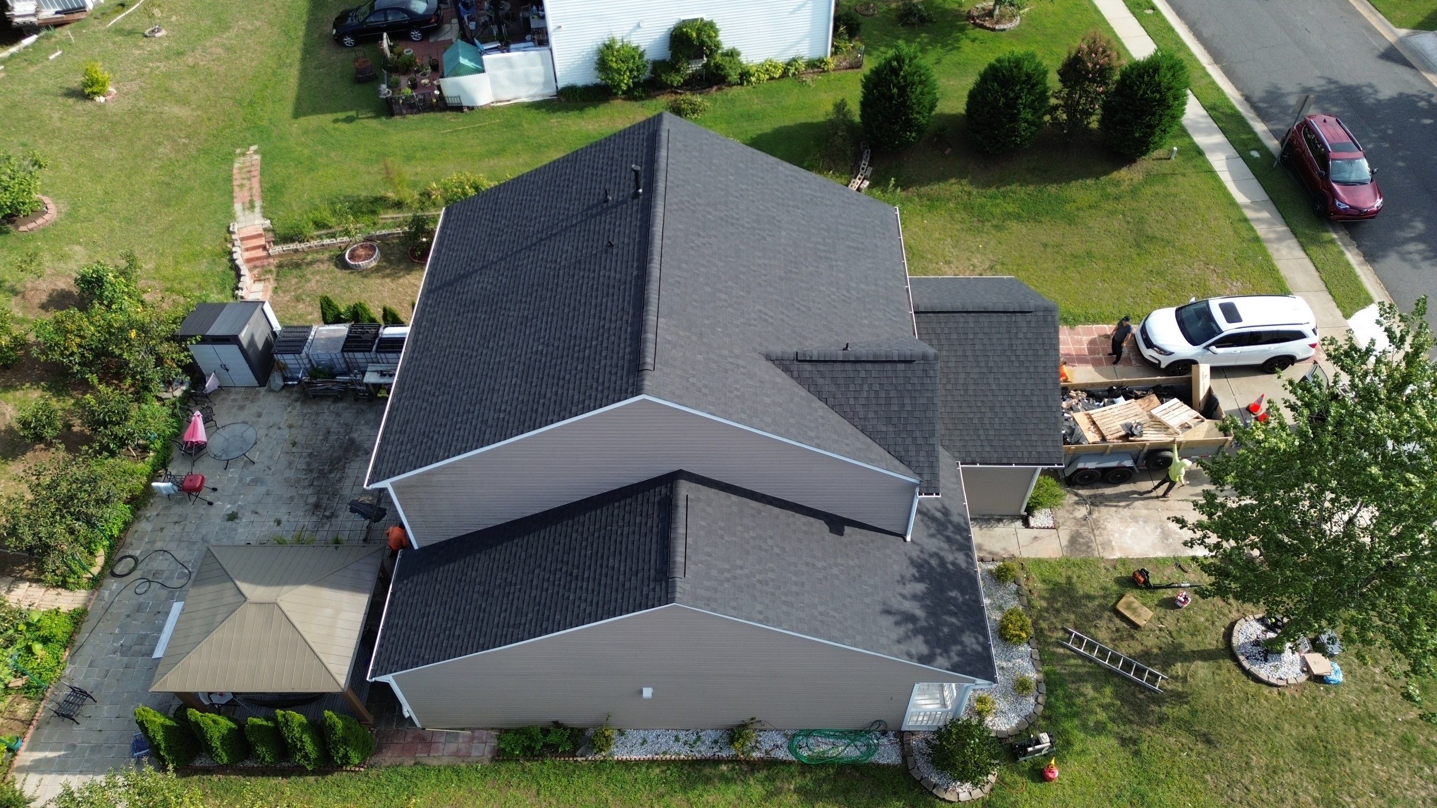 Roof replacement and interior repair by hail damage by Just Brilliant Restoration JBR