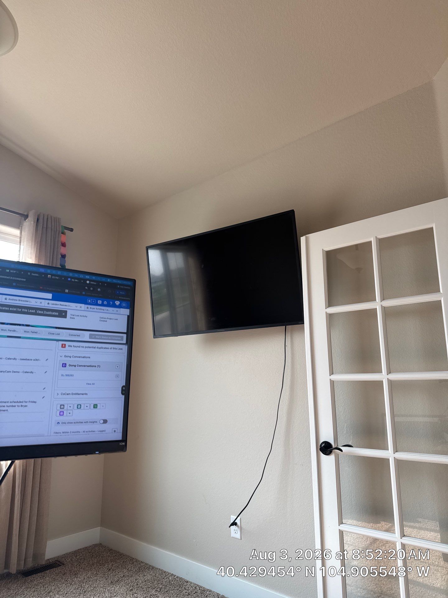 Home Office Setup With French Doors In Windsor by CompanyCam Sales Demo