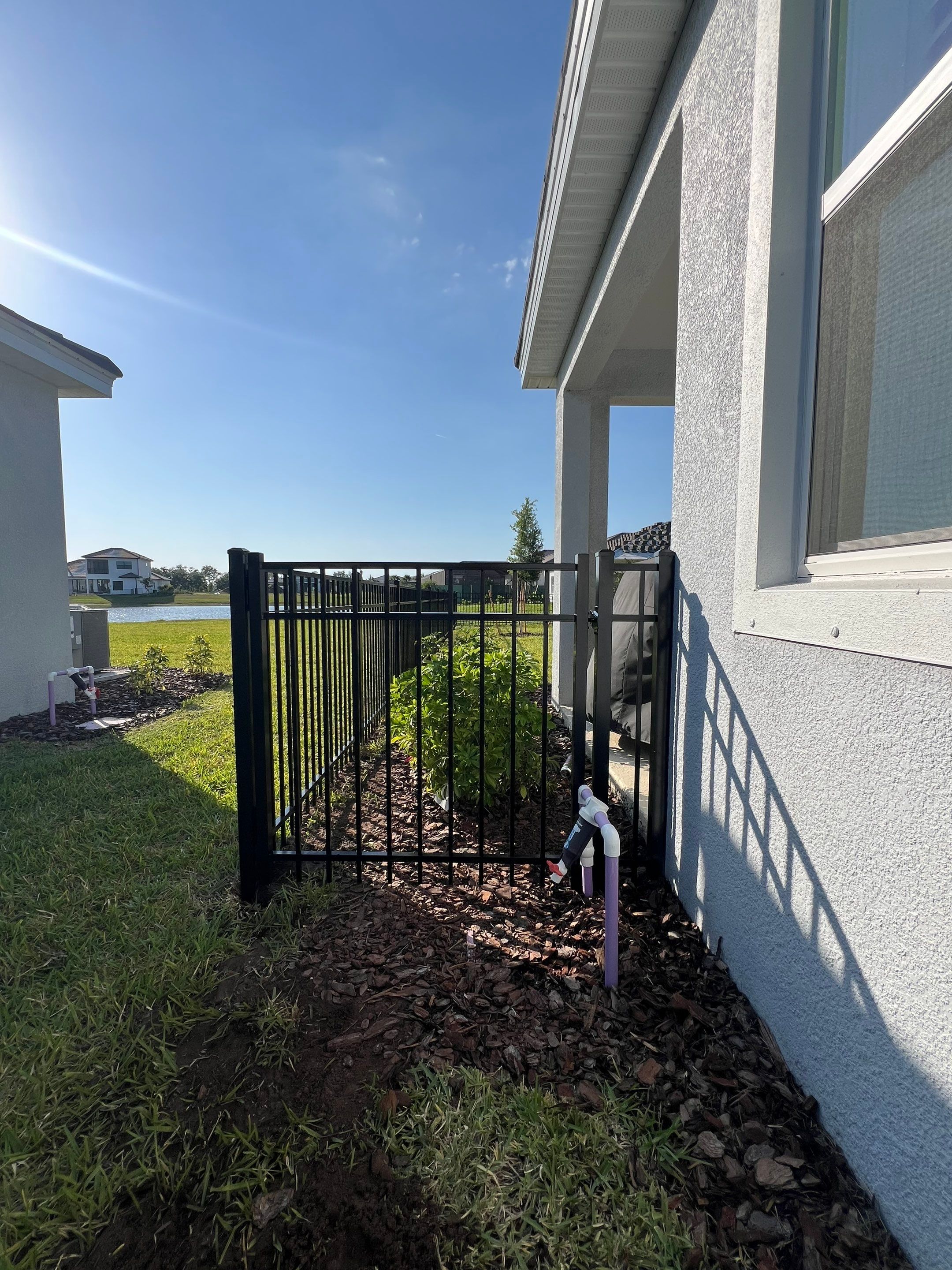 Aluminum Fence Installation using Black 3 Rail Aluminum Fence by Asap fence and gates, LLC