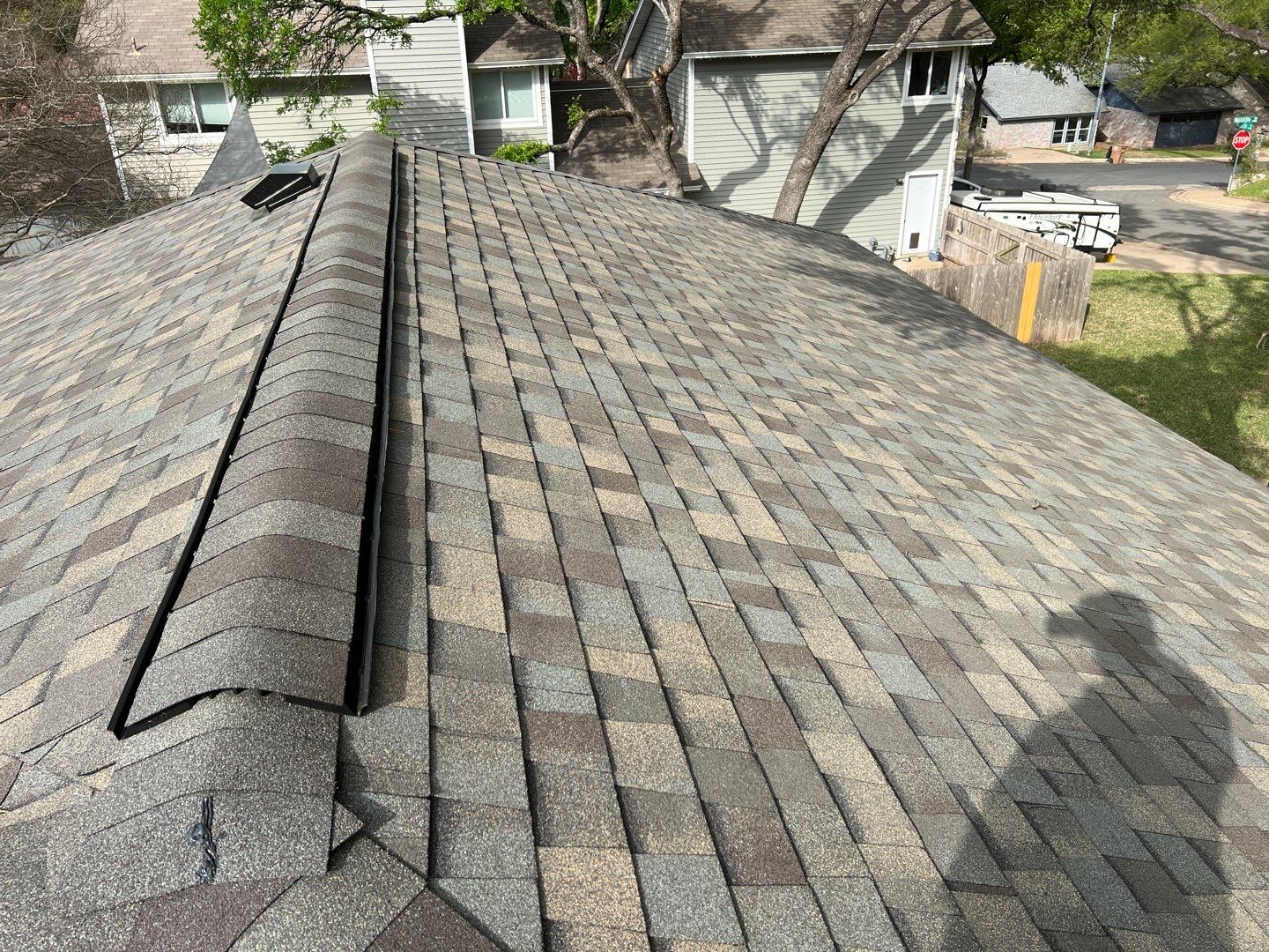 Winter storm 2023 with tree damage by Oakwood Roofing and Construction, LLC