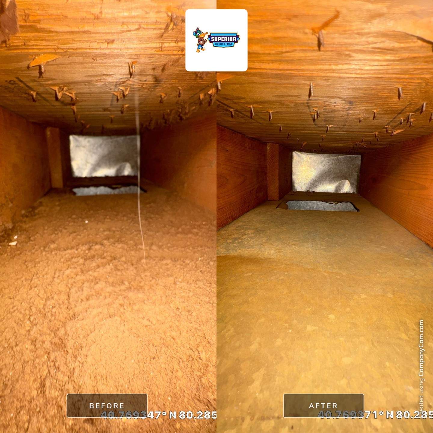 Air Duct Cleaning in New Brighton, PA using vacuum truck by Superior Air Duct Cleaning