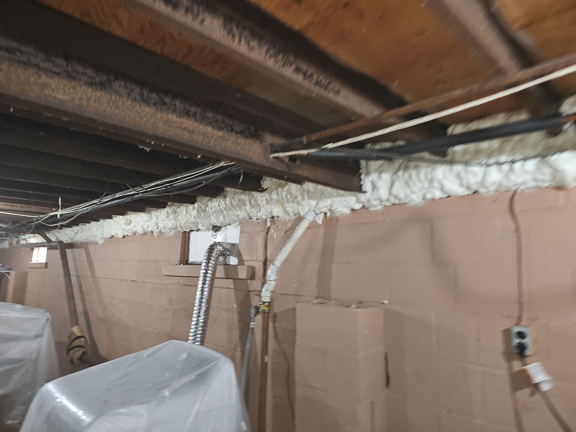 Attic Insulation using open cell spray foam by NYS Foam & Energy