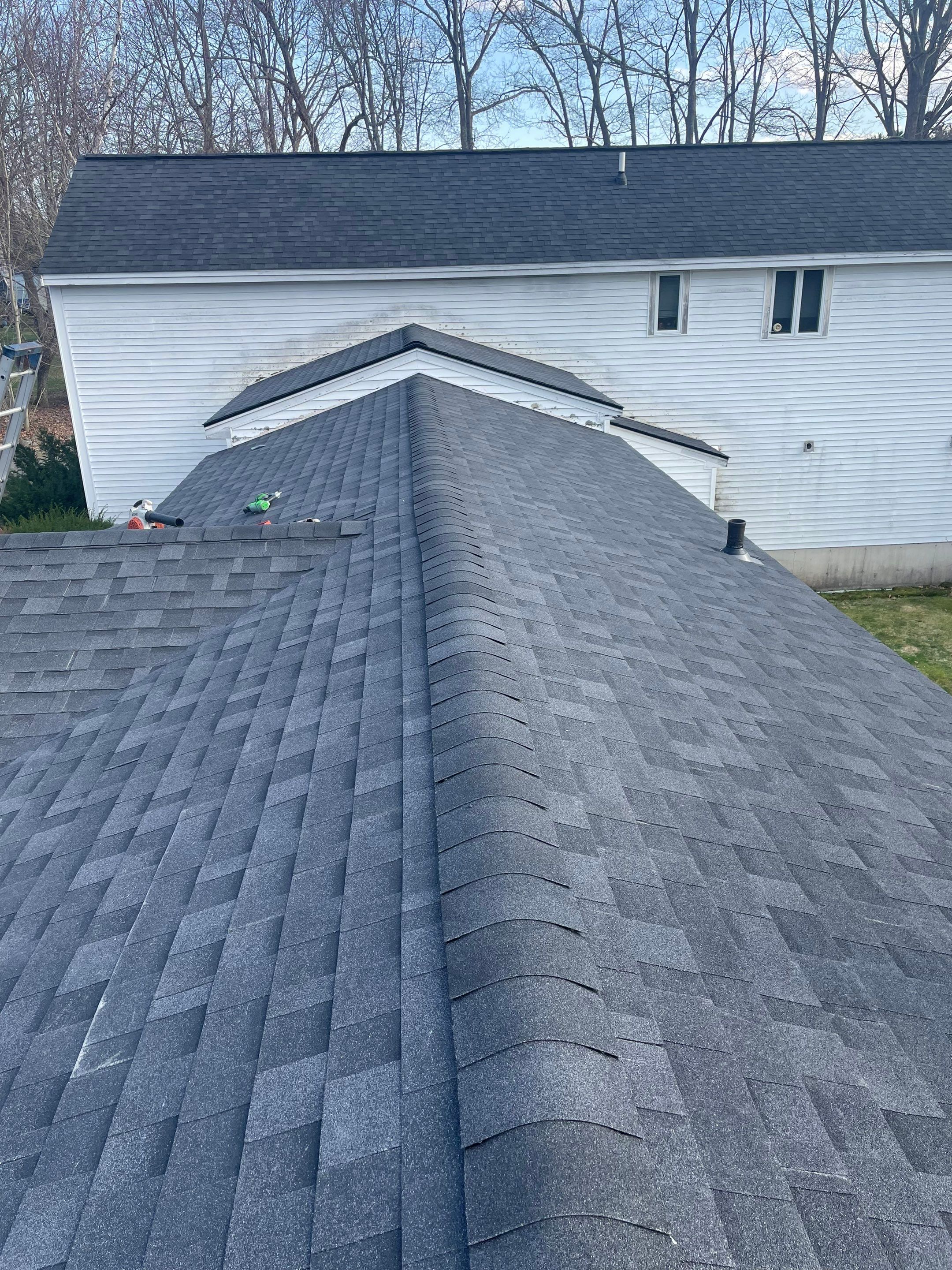 Residential Asphalt Roofing Replacement with IKO Cambridge Shingles in North Hampton by Tall pine roofing