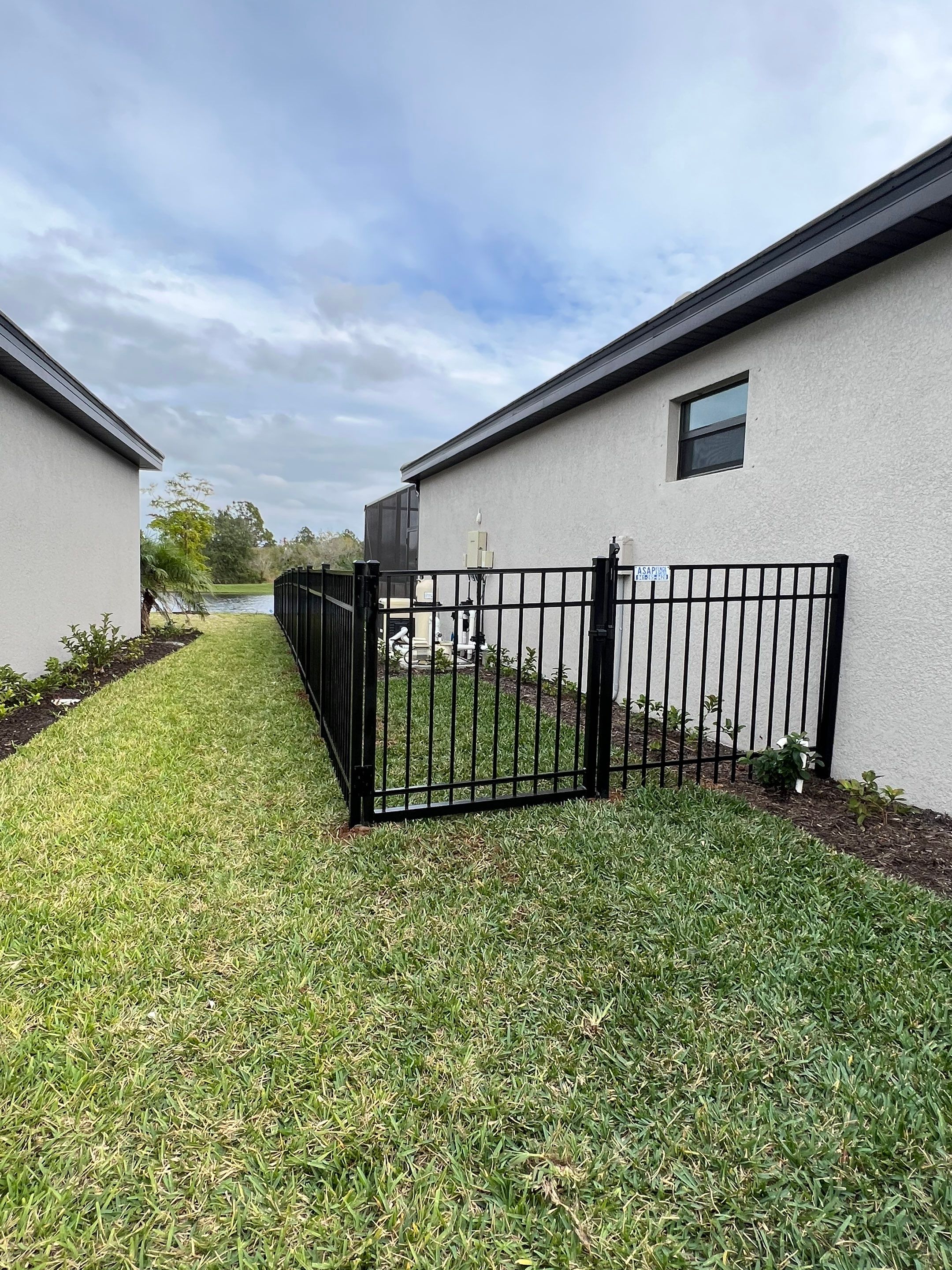 Aluminum Fence Installation using Black 3 Rail Aluminum Fence by Asap fence and gates, LLC