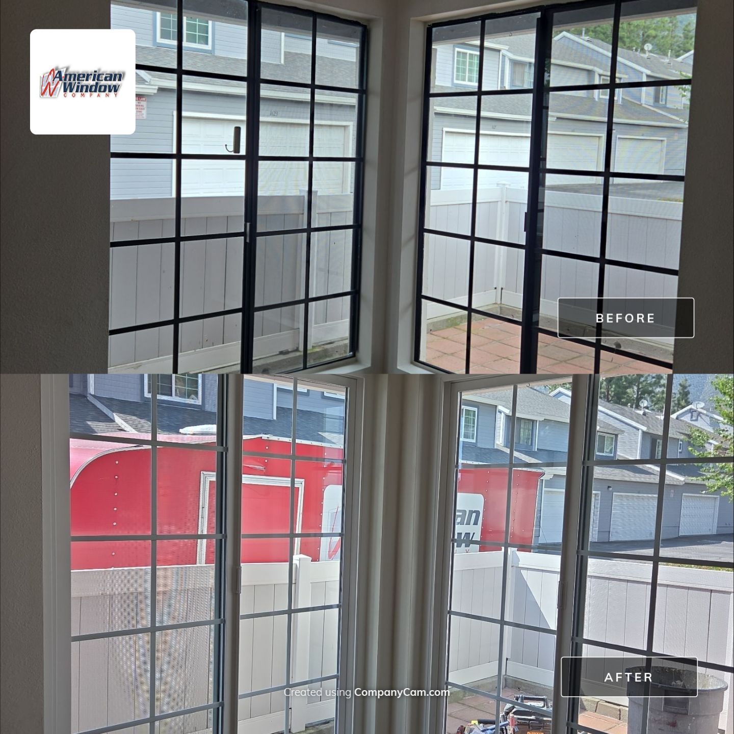 Window Installation using Milgard V300 Trinsic with grids by American Window Company
