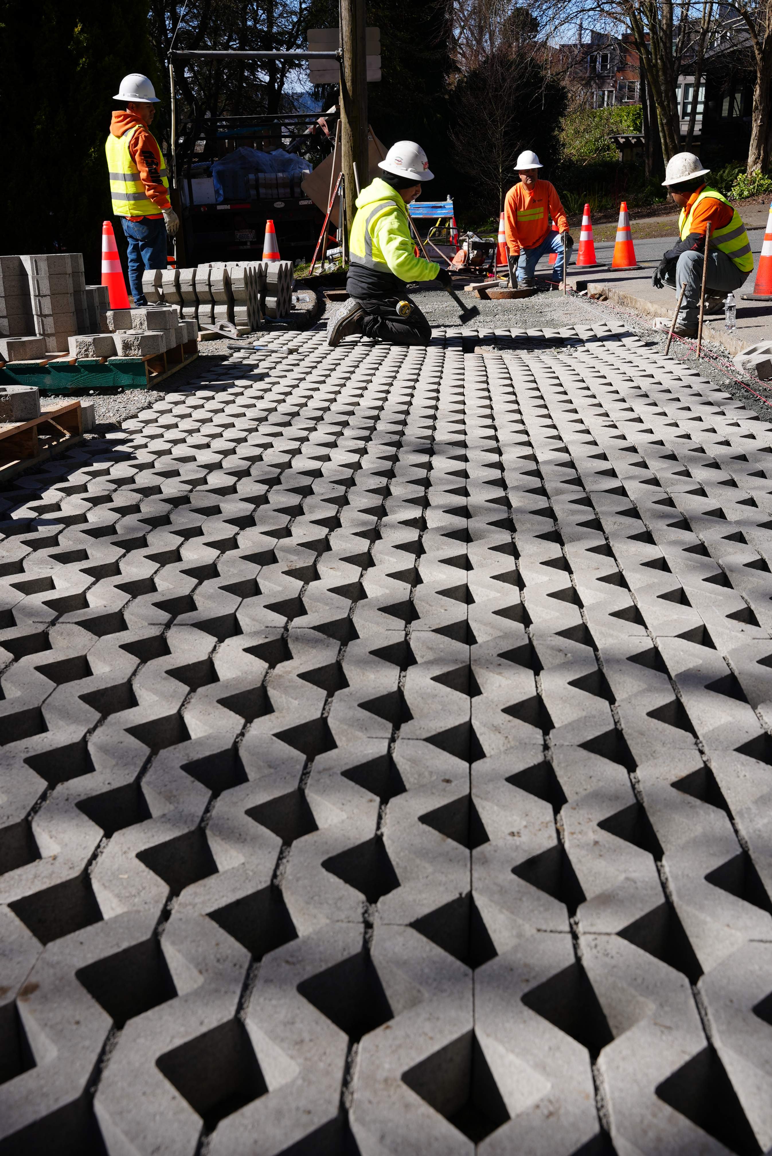 Russell | Turfstone Pavers Driveway  by Jireh Asphalt & Concrete Inc 