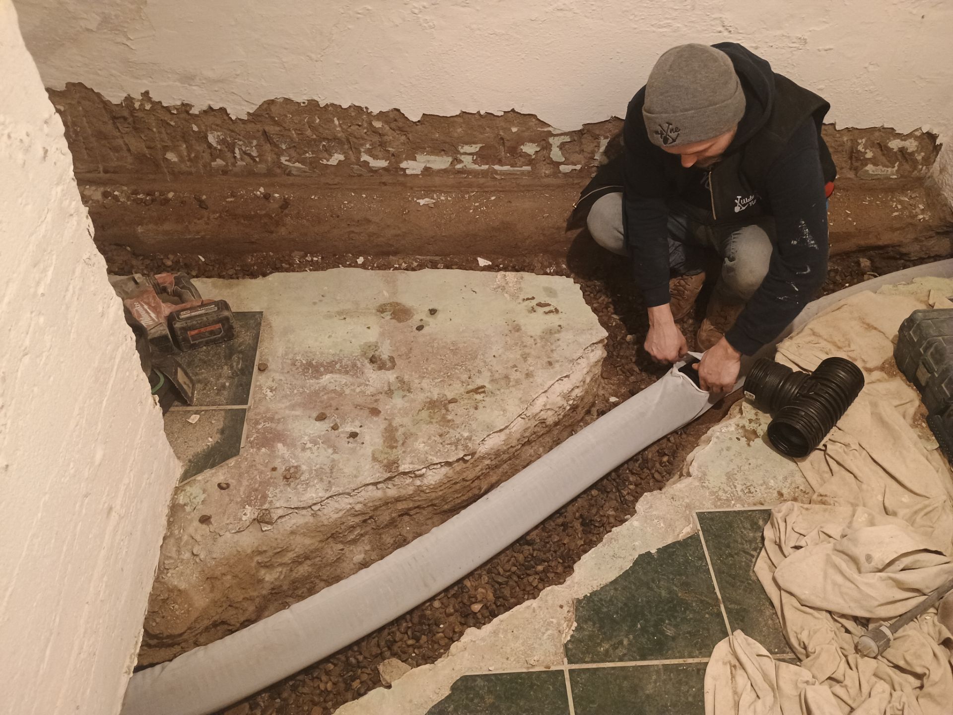 Basement Waterproofing in South MPLS for Andrew by Waterproofing Northeast