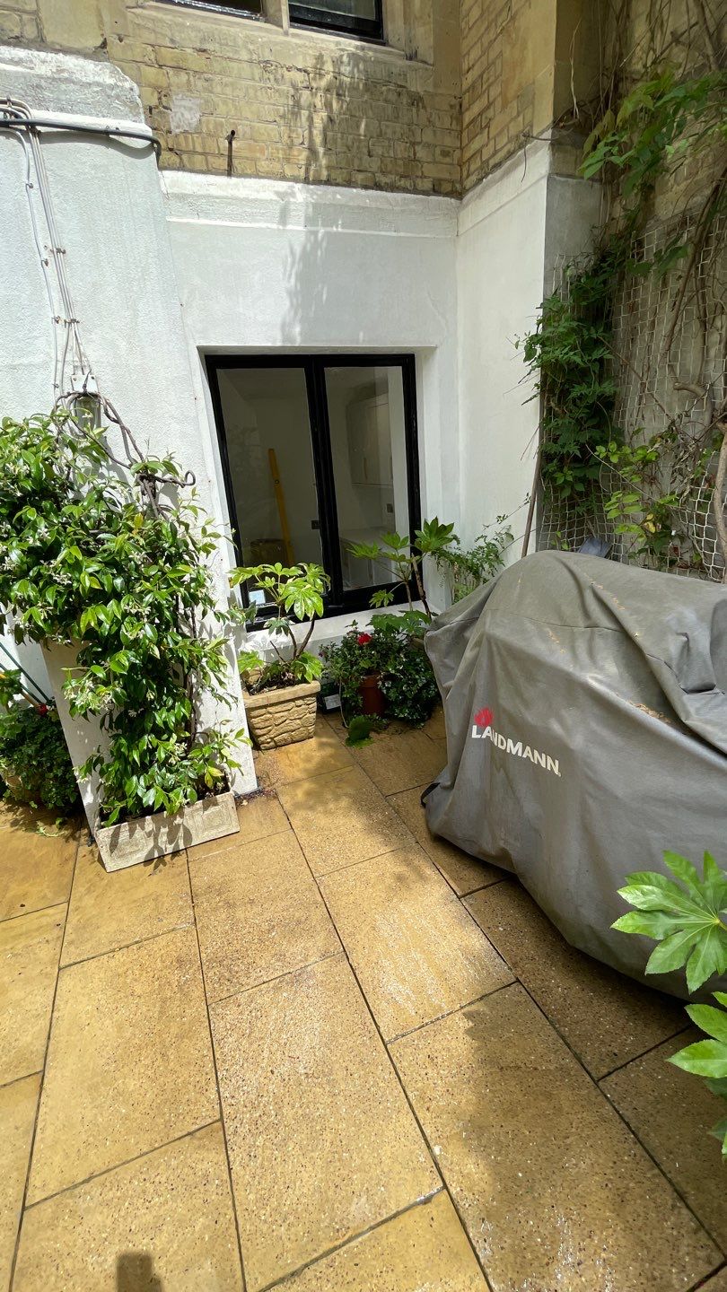 Basement garden patio and render clean by Ges Exterior Cleaning ltd