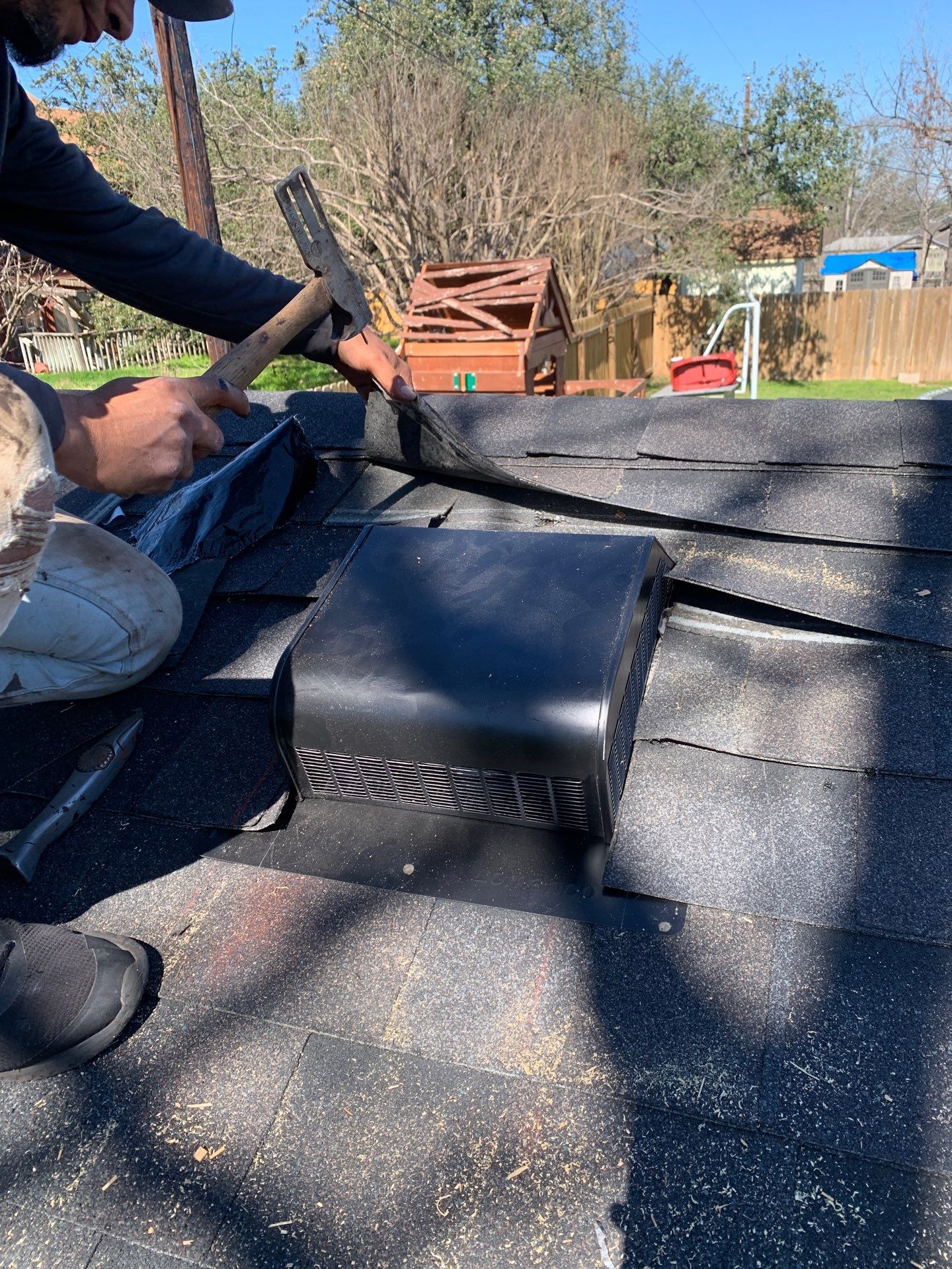Asphalt Shingle Roof Replacement and Attic Vent Installation in Round Rock by Caliber Restoration LLC