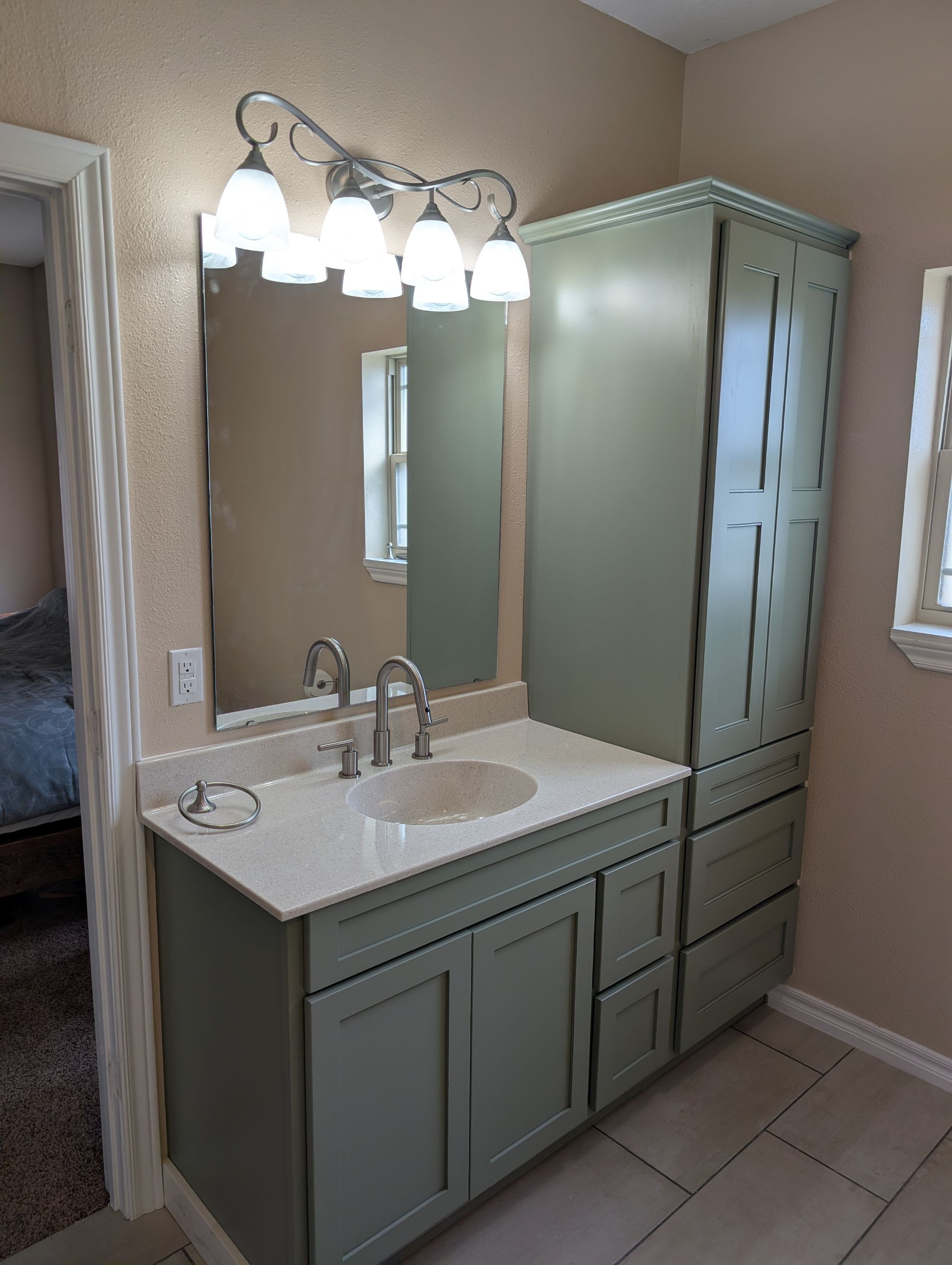 Ledgestone Master Bathroom Reno by Kitchen Works LLC