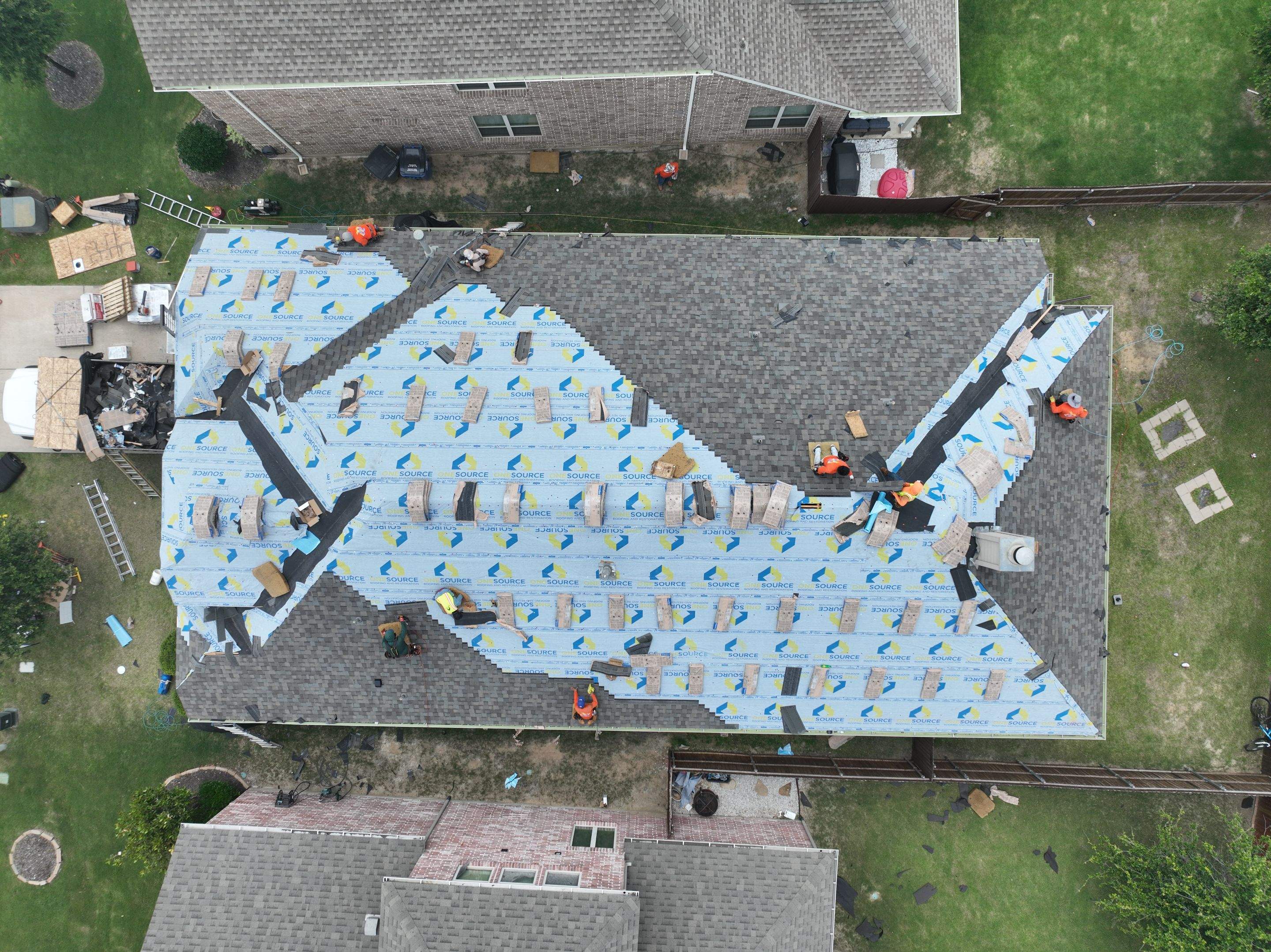 Residential Roofing Installation using CertainTeed Landmark MaxDef Weathered Wood by OneSource Roofing and Restoration