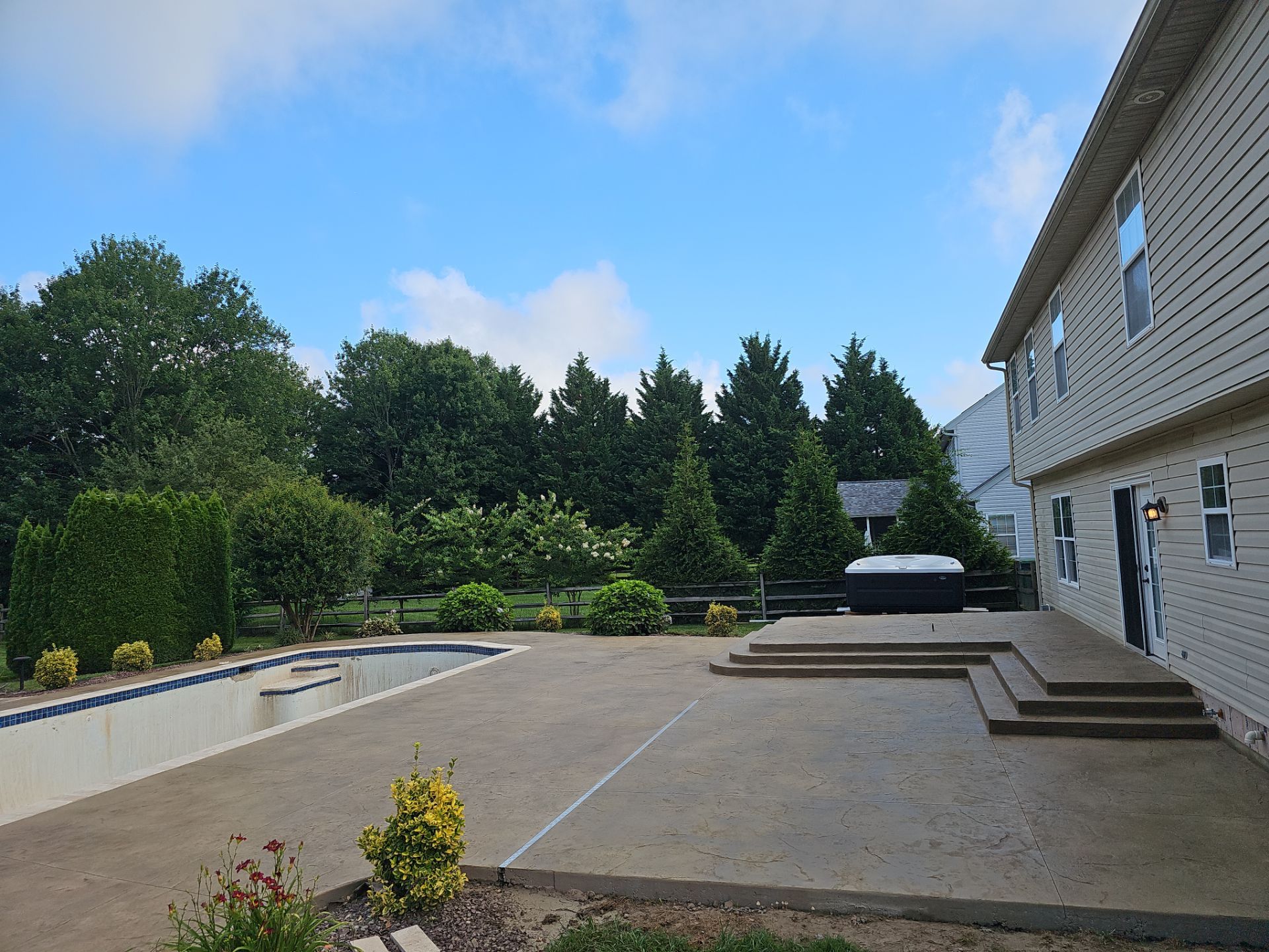 Stamped Pool Deck in Bear DE by Architectural Concrete Design