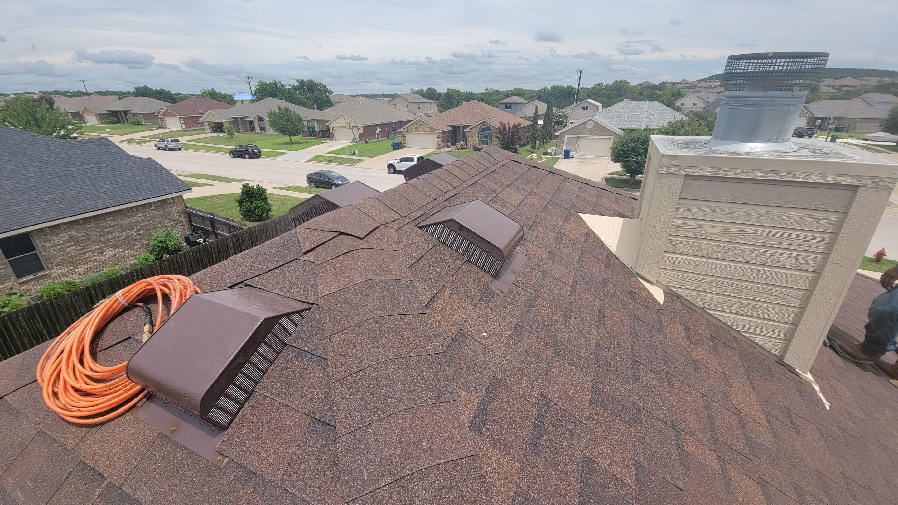 Residential Roof Replacement using Owens Corning - Oakridge - Brownwood by Action Exteriors Austin